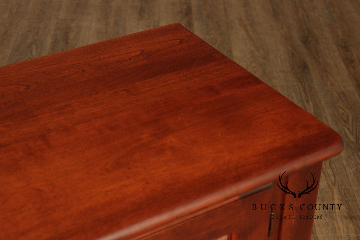 NICHOLS & STONE MAPLE SERVER SIDEBOARD WITH FLUTED LEGS