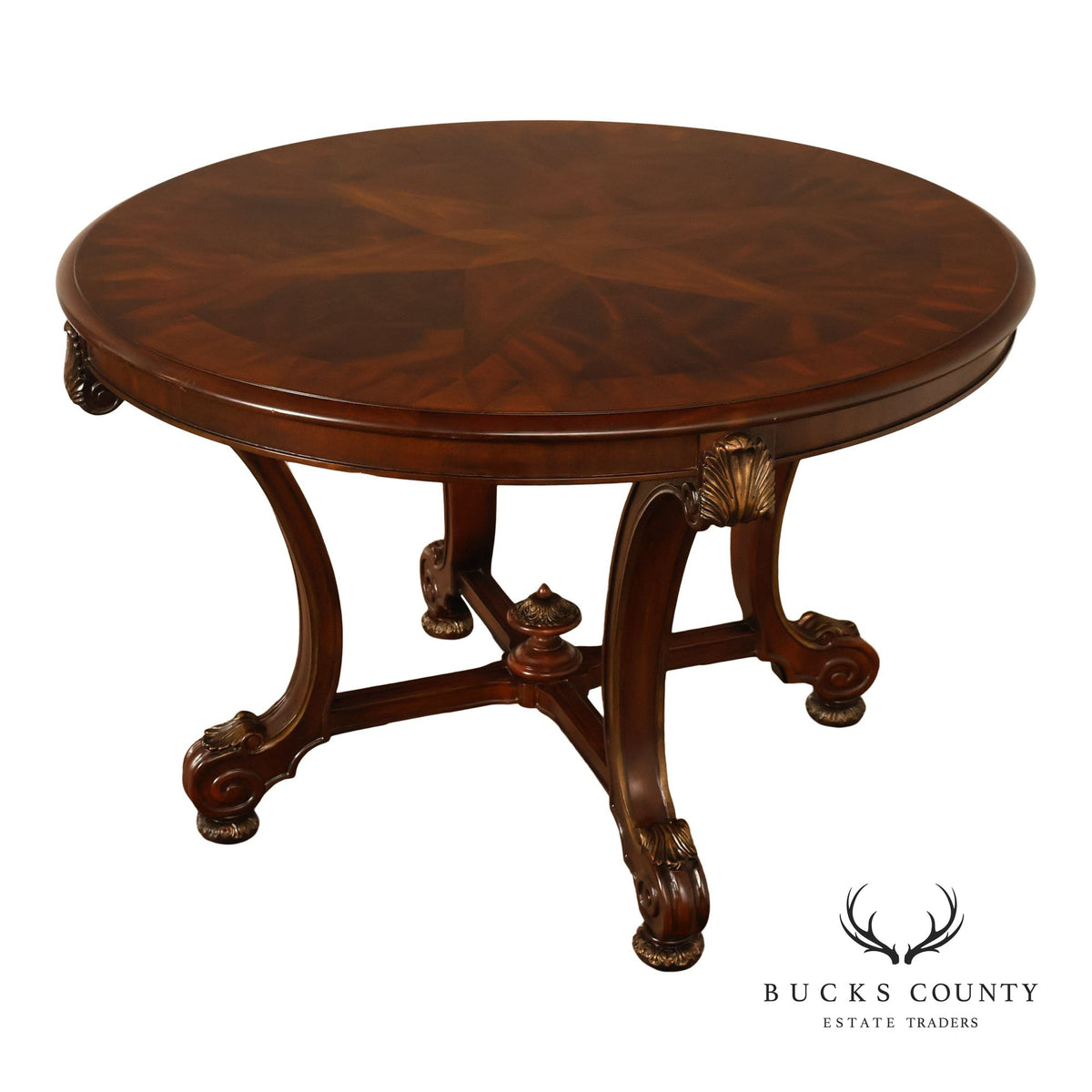 Drexel Heritage 48 Inch Round Starburst Center Table