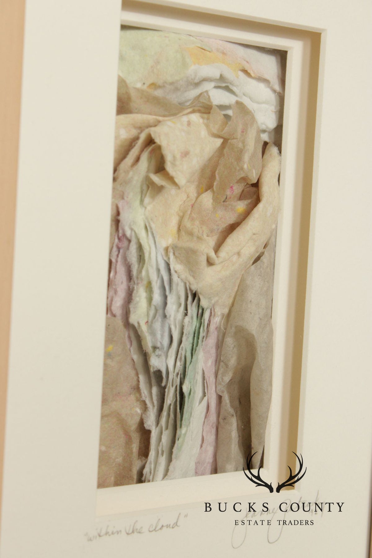 Jeanne Petrosky Pair of Framed Mixed Media, 'Within the Cloud' and 'Adventuring Through'