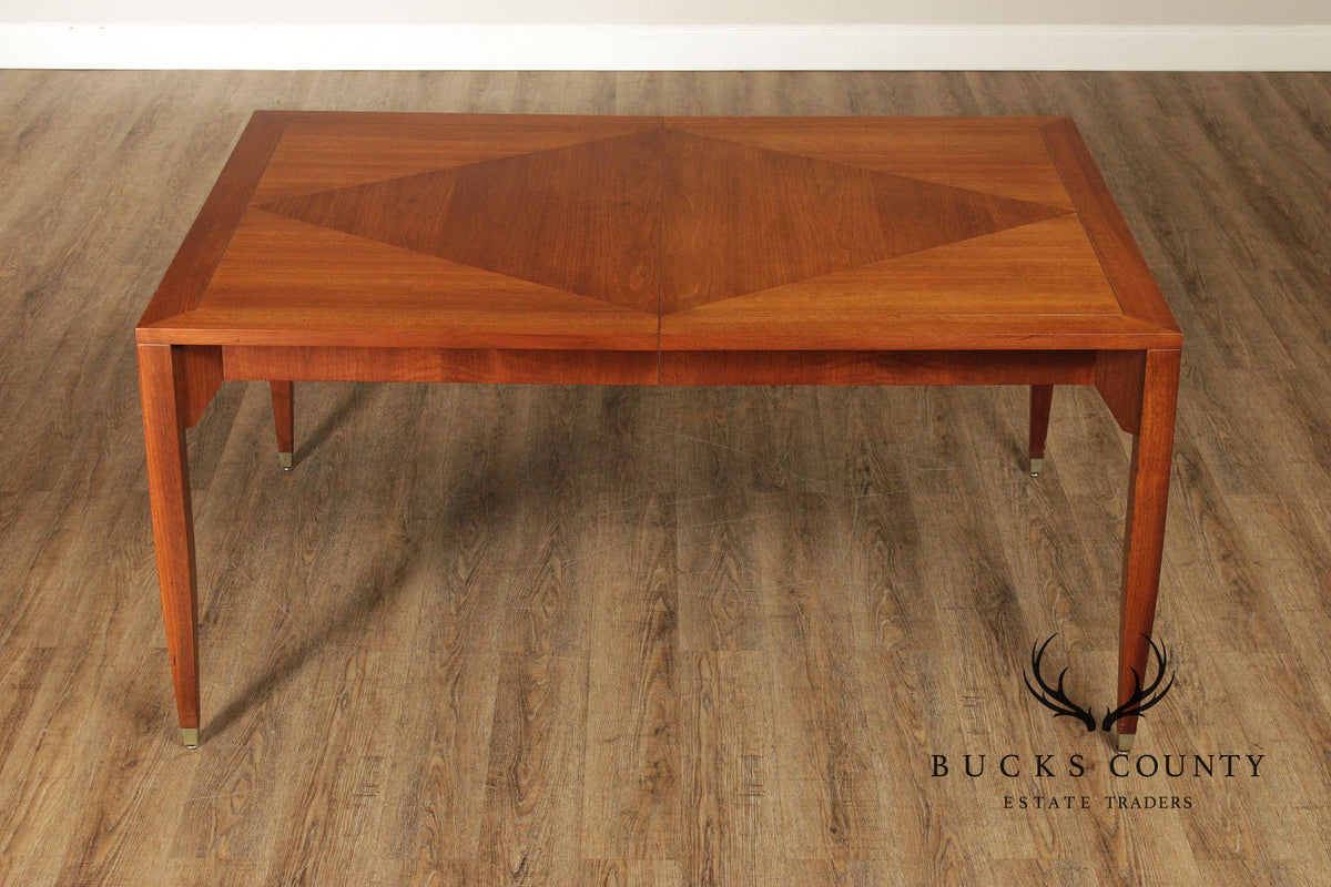 Baker Furniture Mid-Century Modern Style  Walnut Extension Dining Table