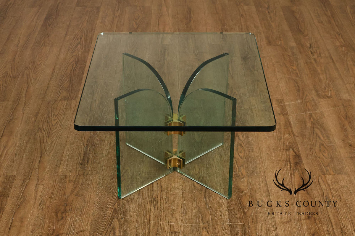 Post-Modern Glass Top Coffee Table