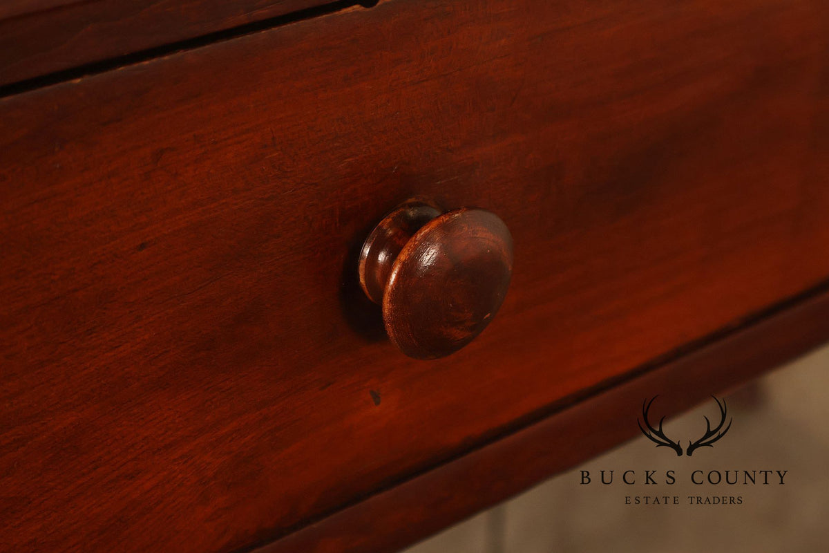 Antique American Turned Leg One Drawer Writing Table