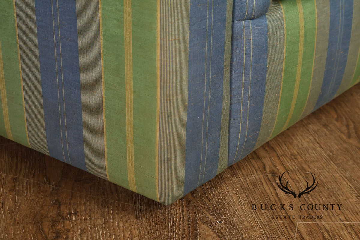 J. Robert Scott Contemporary Modern Striped Upholstered Daybed Sofa