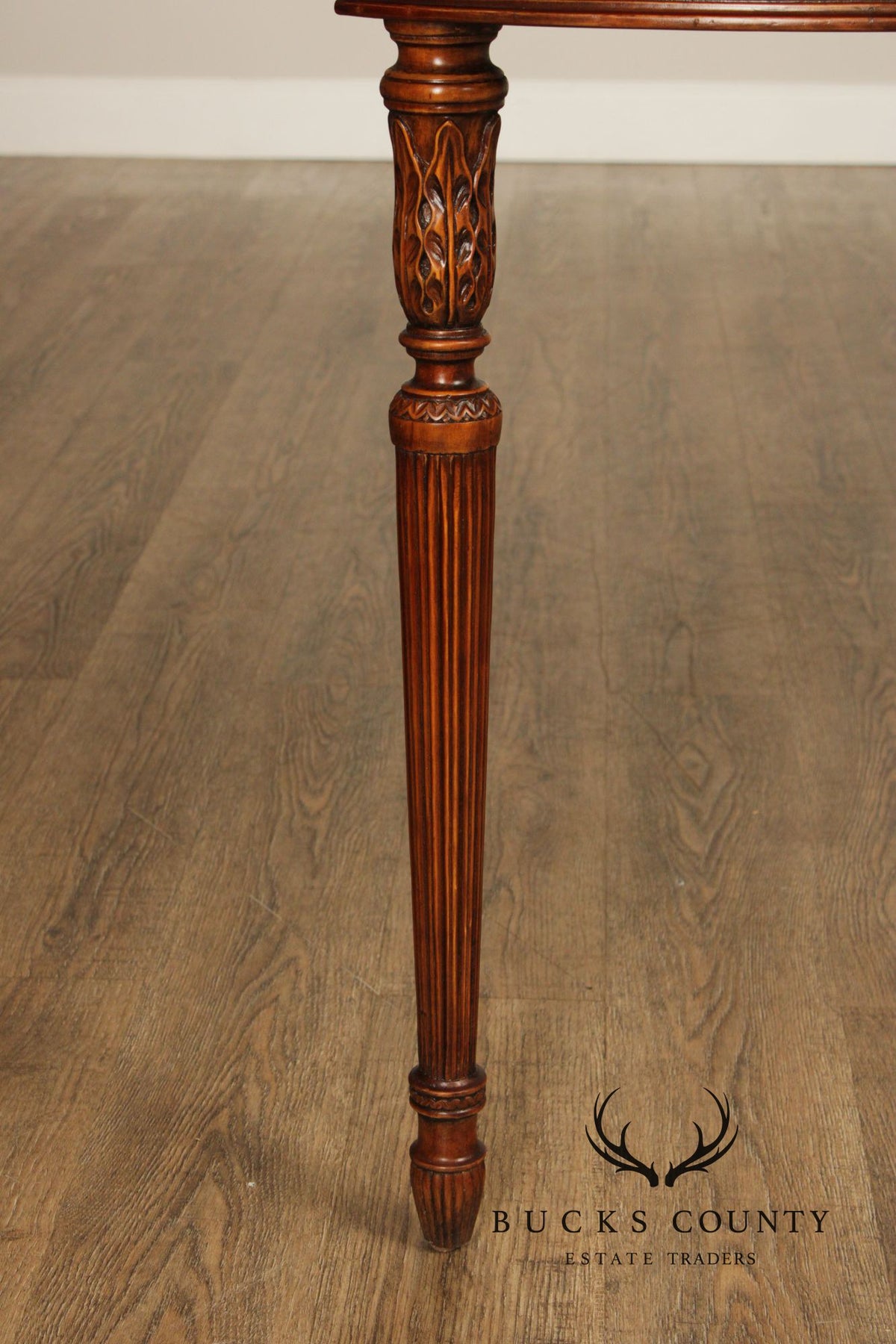Maitland Smith Adams Paint Decorated Demilune Console Table