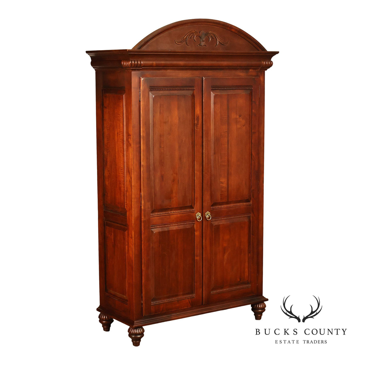Ethan Allen 'British Classics' Carved Maple And Birch Armoire