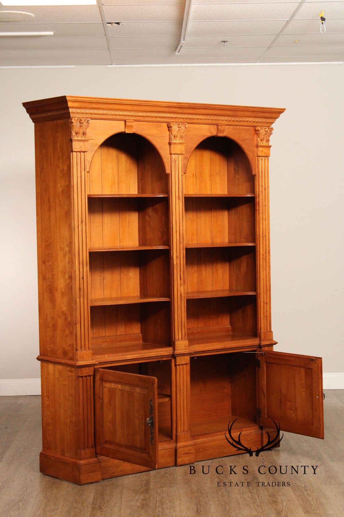 Ethan Allen 'Legacy' Double Arched Bookcase
