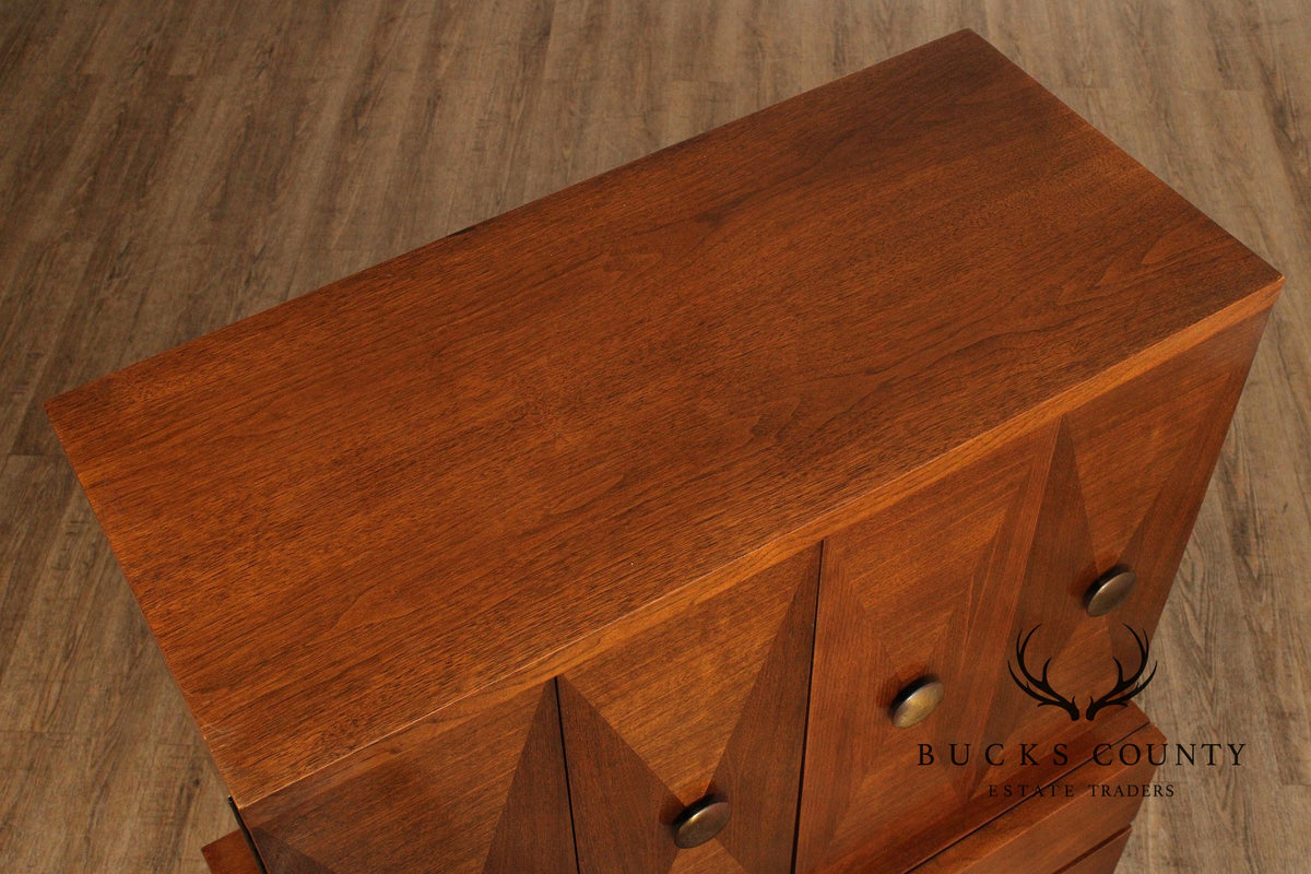 American Of Martinsville Mid Century Modern Walnut Gentleman's Chest