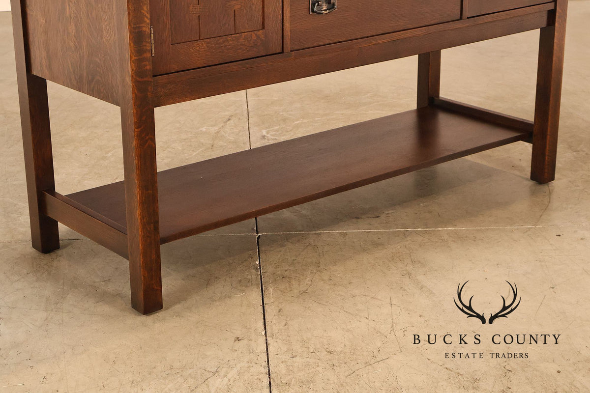 Stickley Mission Collection Oak Sideboard Server With Gallery Back