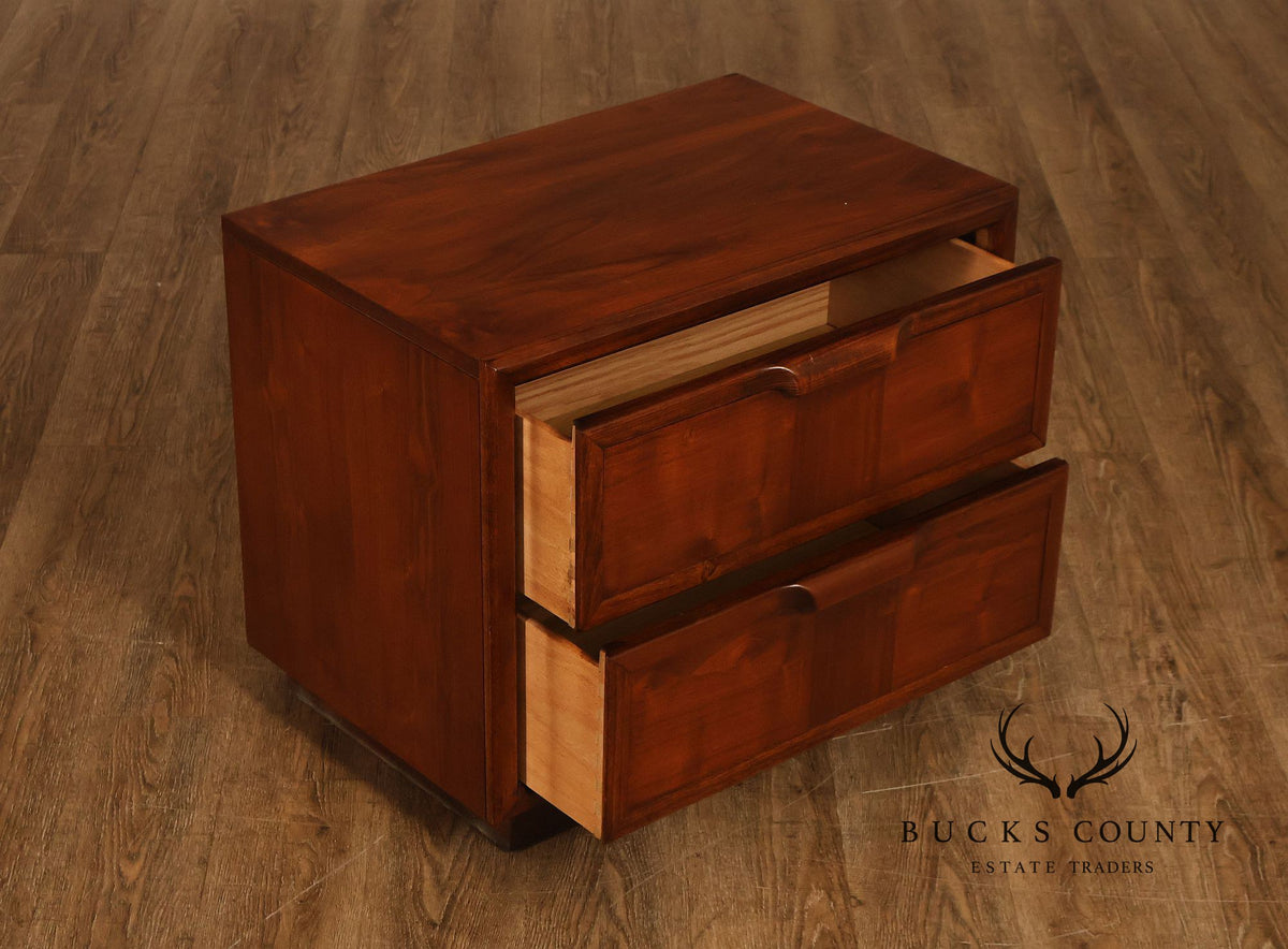Mid Century Modern Two-Drawer Nightstand