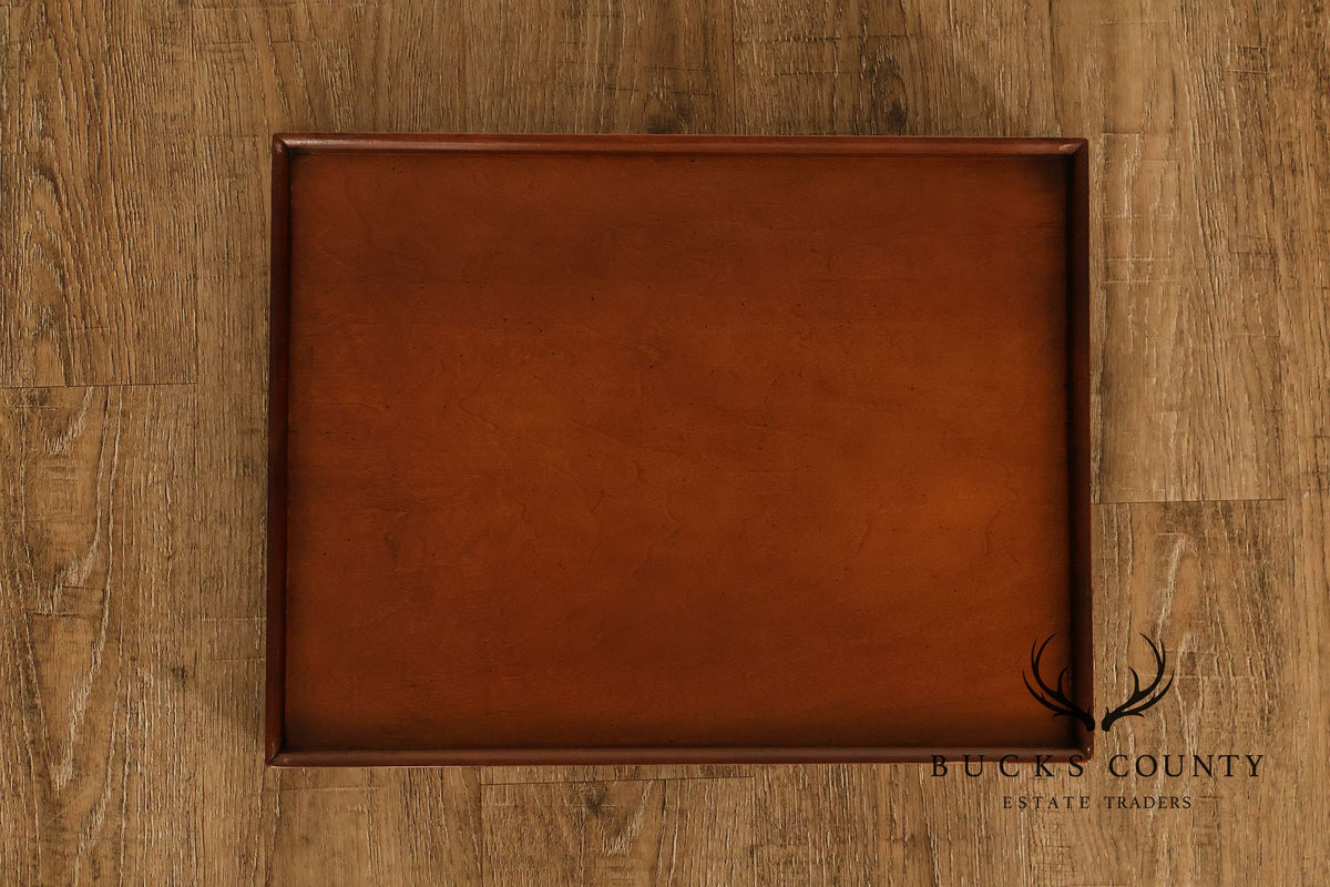 Chippendale Style Cherry Butler Tray Side Table
