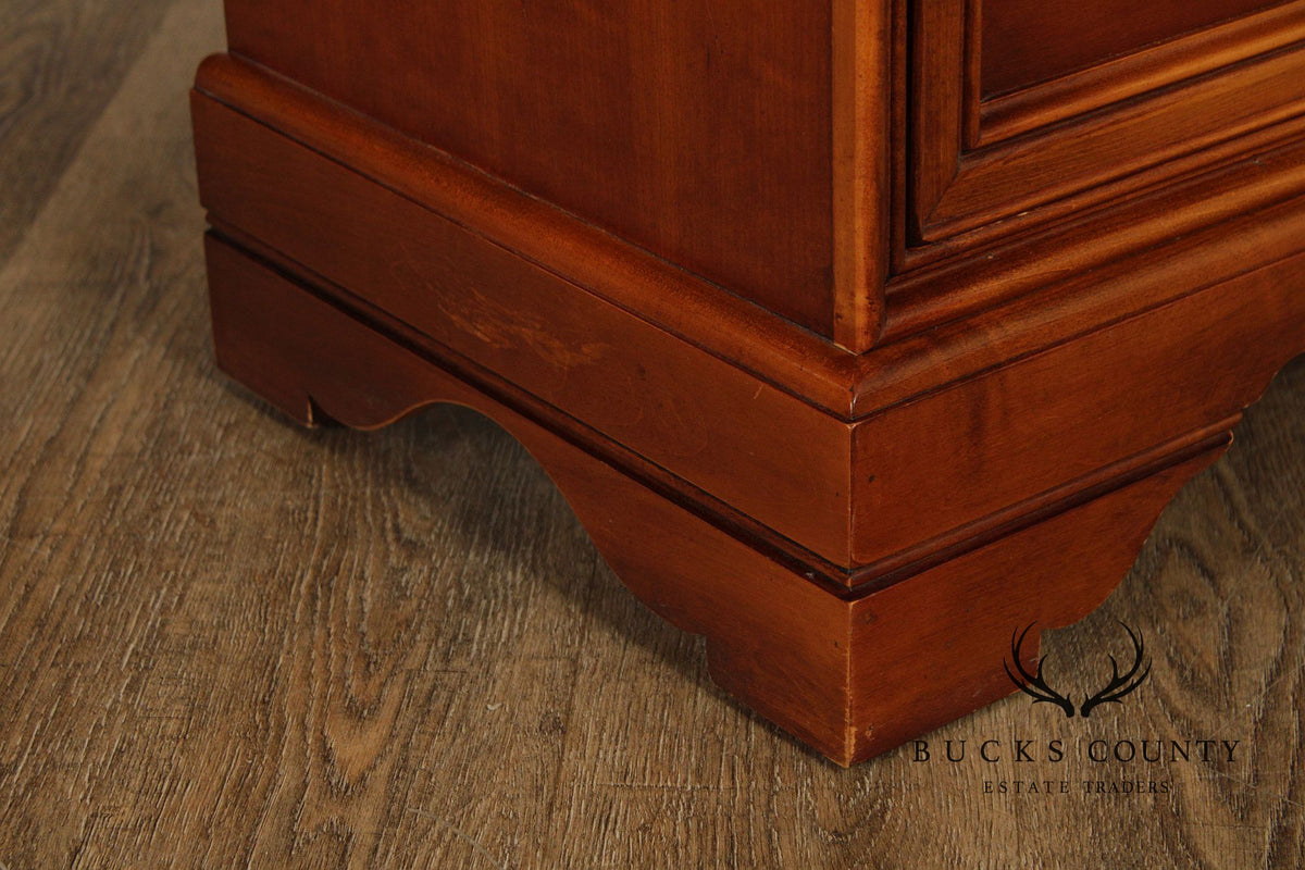 Lexington 'Chez Michelle' Pair Of Cherry Louis Philippe Style Three-Drawer Nightstands