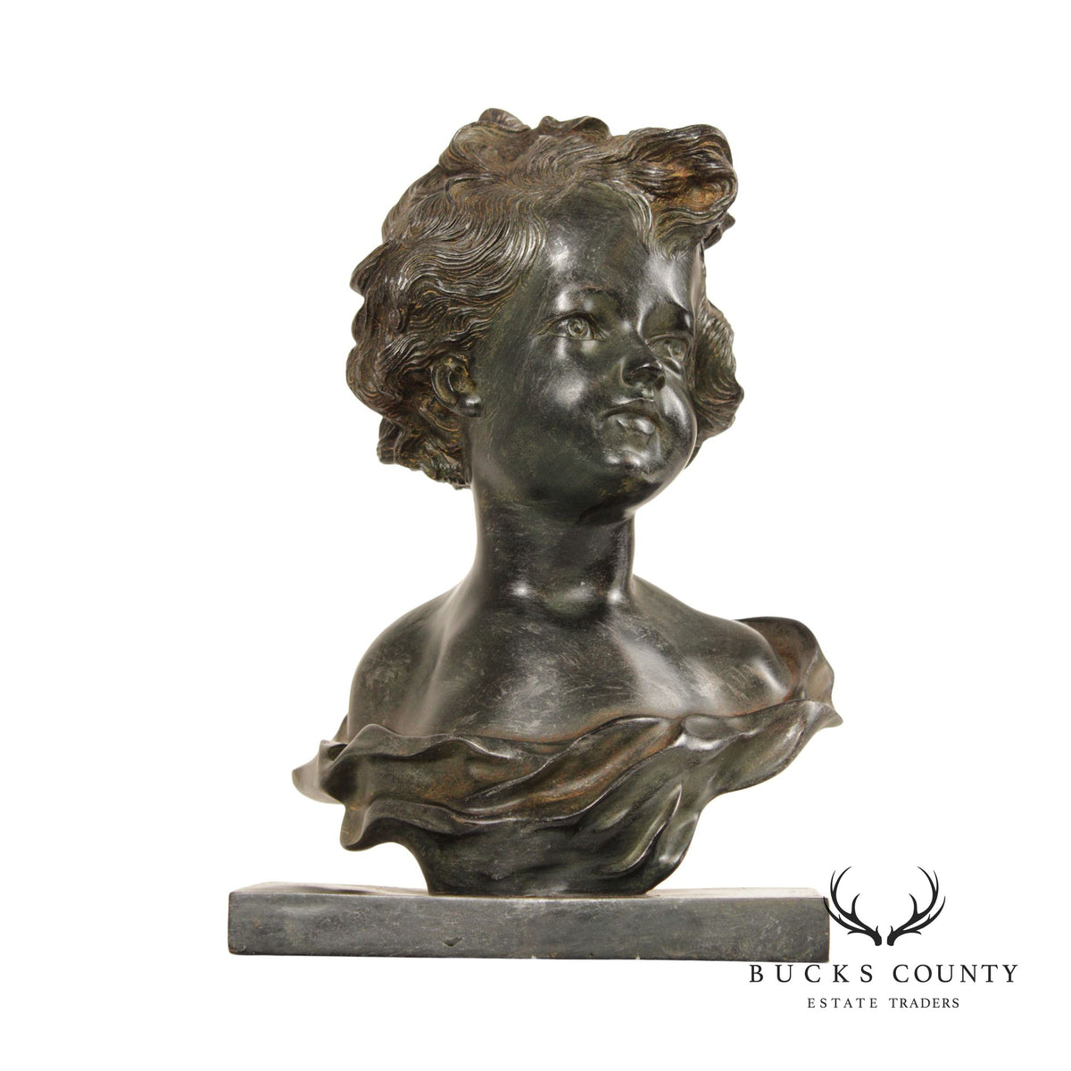 Vintage Classical Style Bronzed Bust Statue