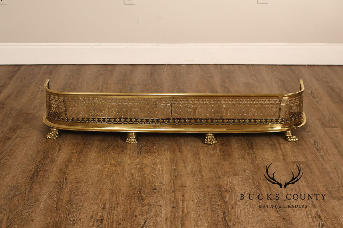 Federal Style Brass Fireplace Fender