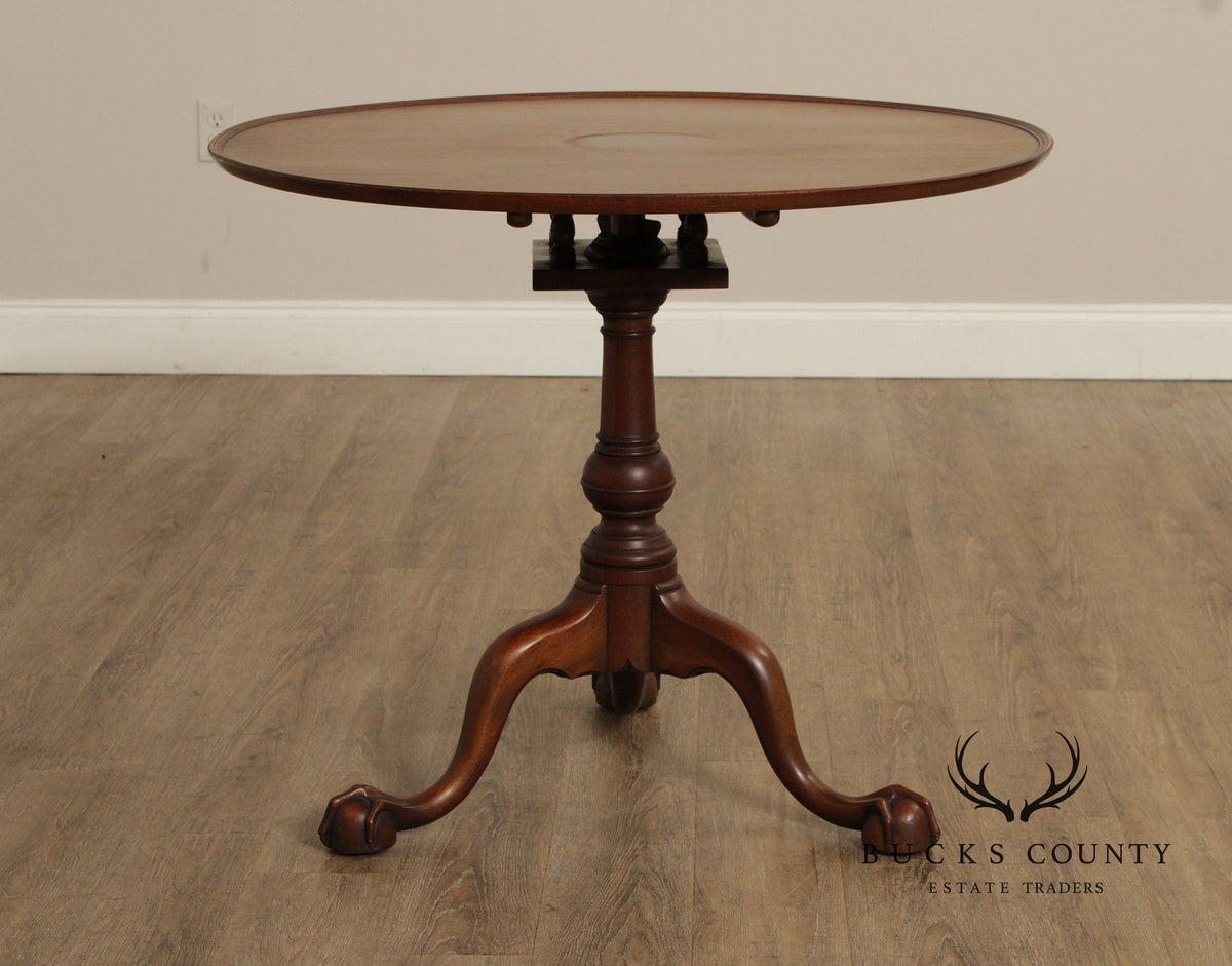 Kittinger Colonial Williamsburg Mahogany Tilt Top Tea Table