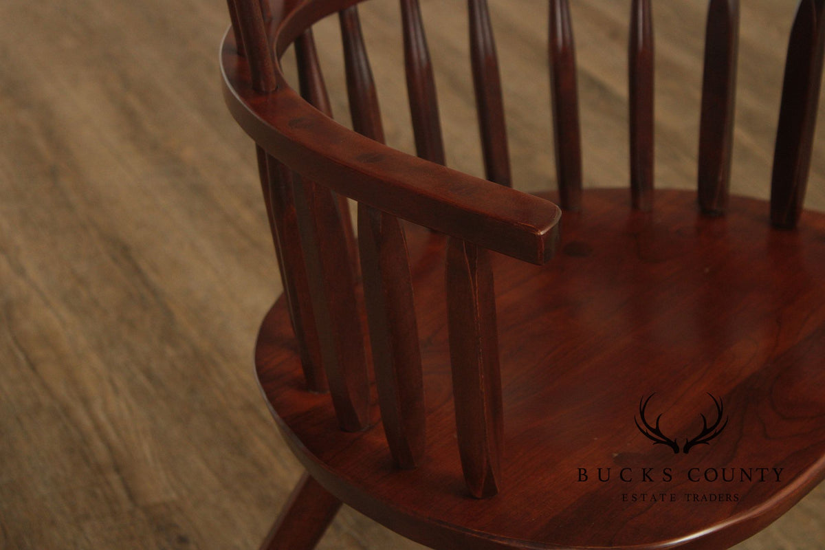 Hunt Country Furniture Set of Four Cherry Windsor Dining Chairs