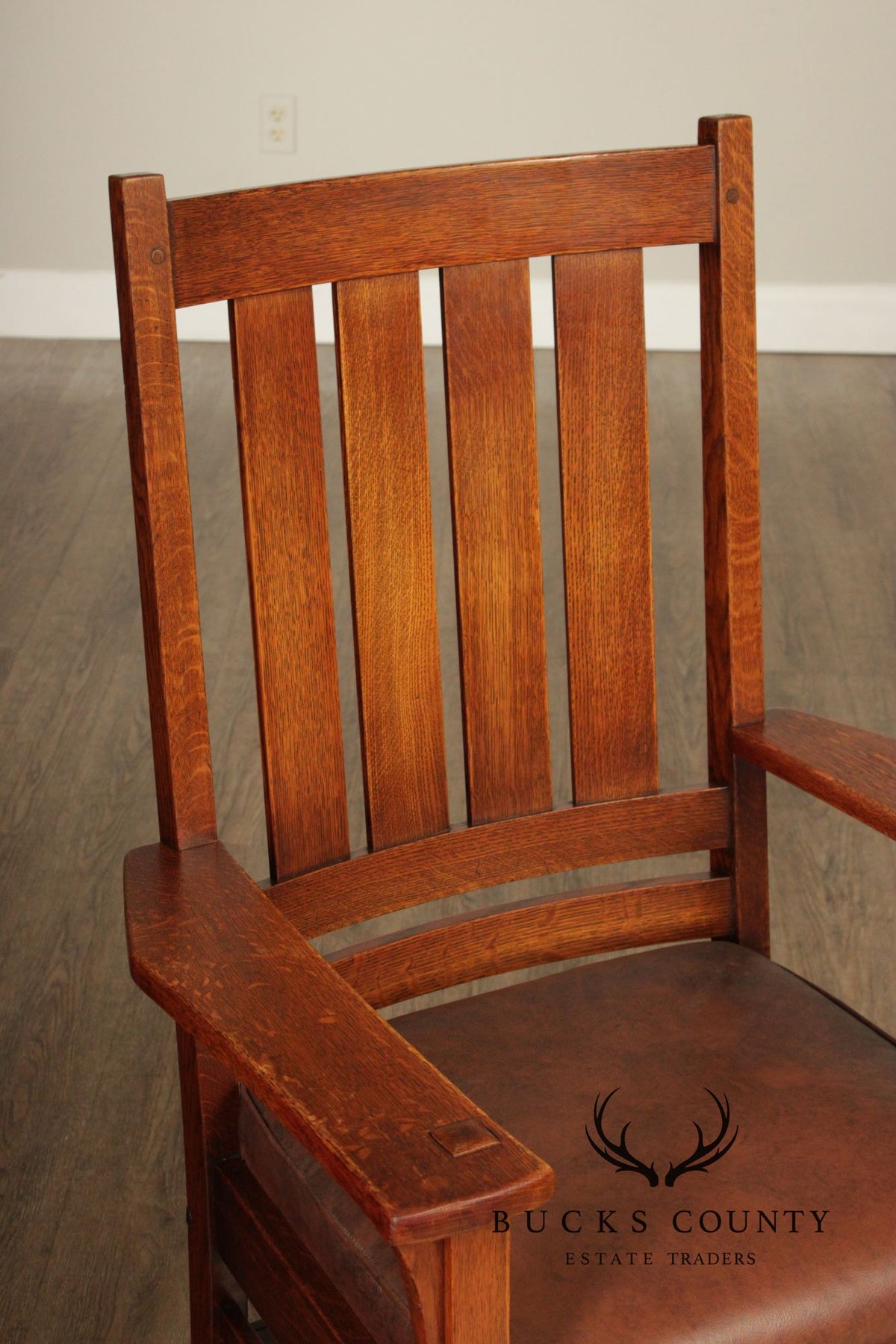 L. & J.G. Stickley Antique Mission Oak Armchair