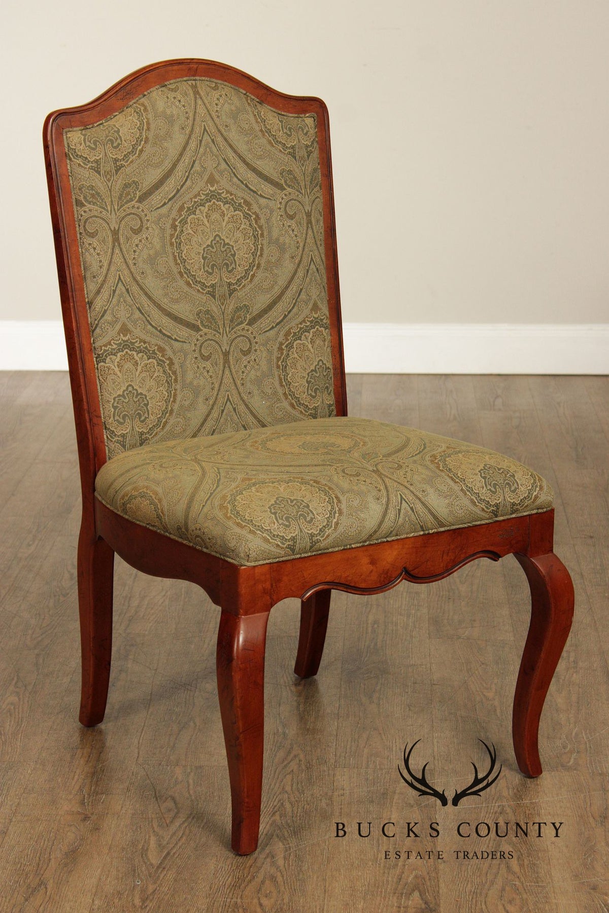 Hickory White Italian Provincial Set Of Eight Upholstered Dining Chairs