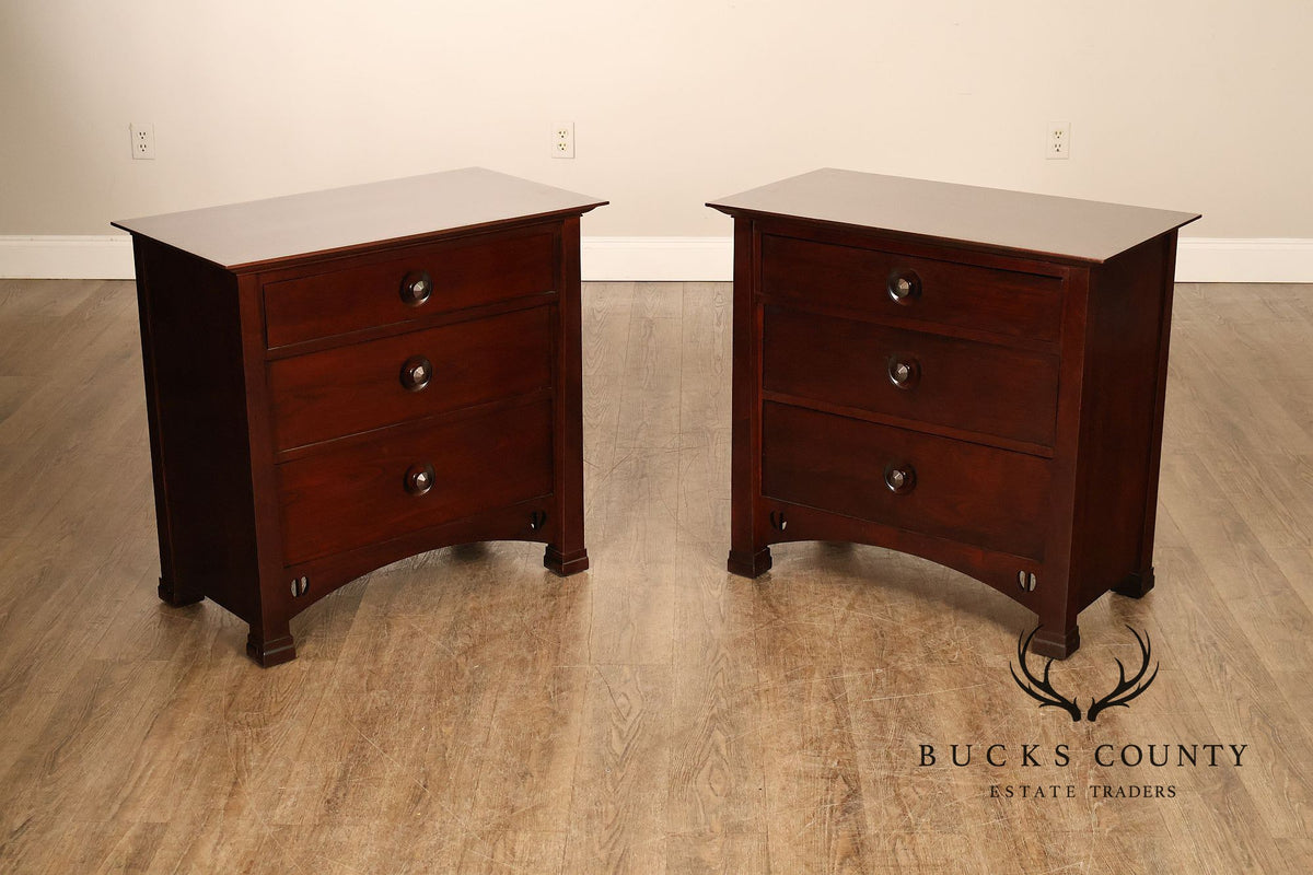 Stickley Edinburgh Collection Pair Of Cherry Nightstands