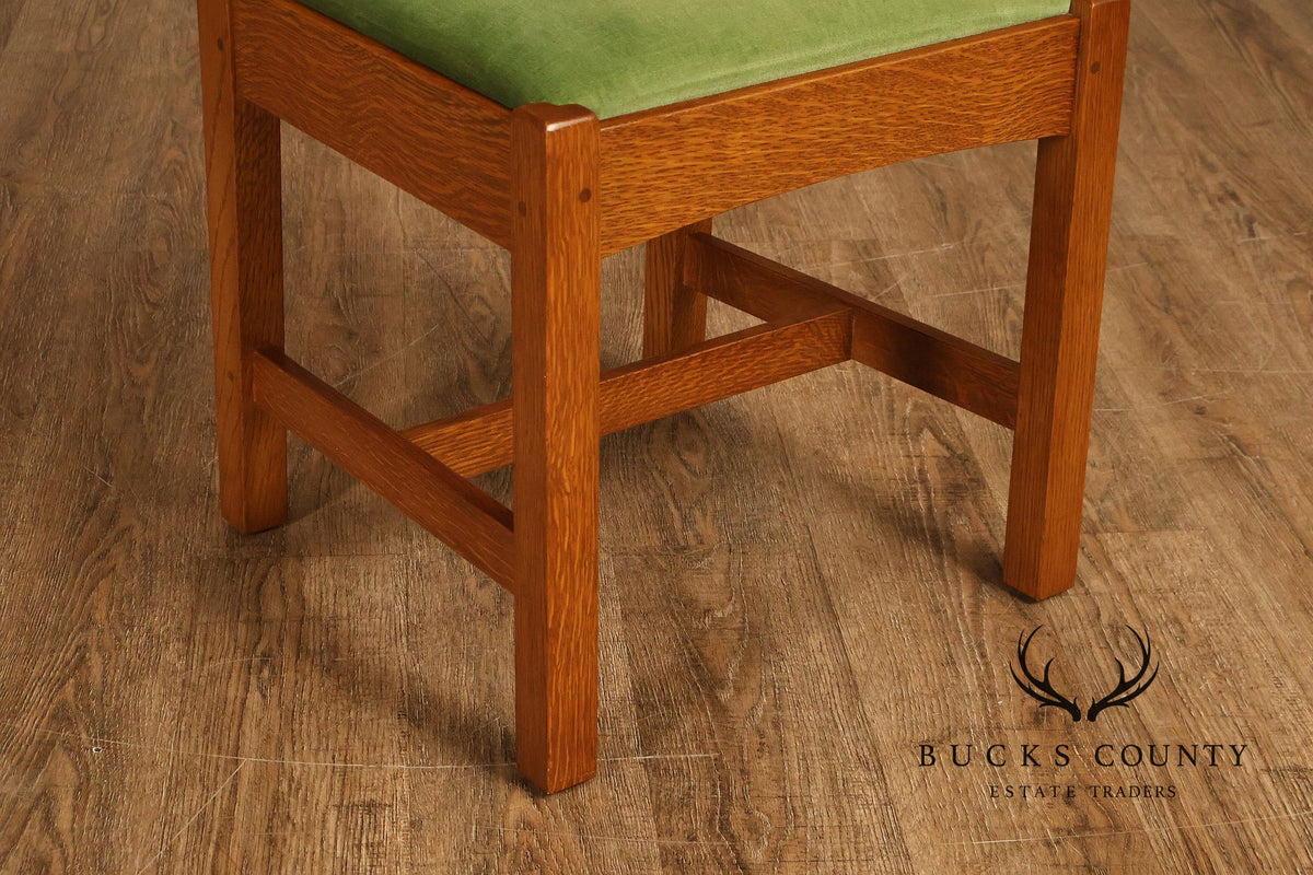 Stickley Mission Collection Set Of 8 Oak Cottage Dining Chairs In 35 Fayetteville Finish