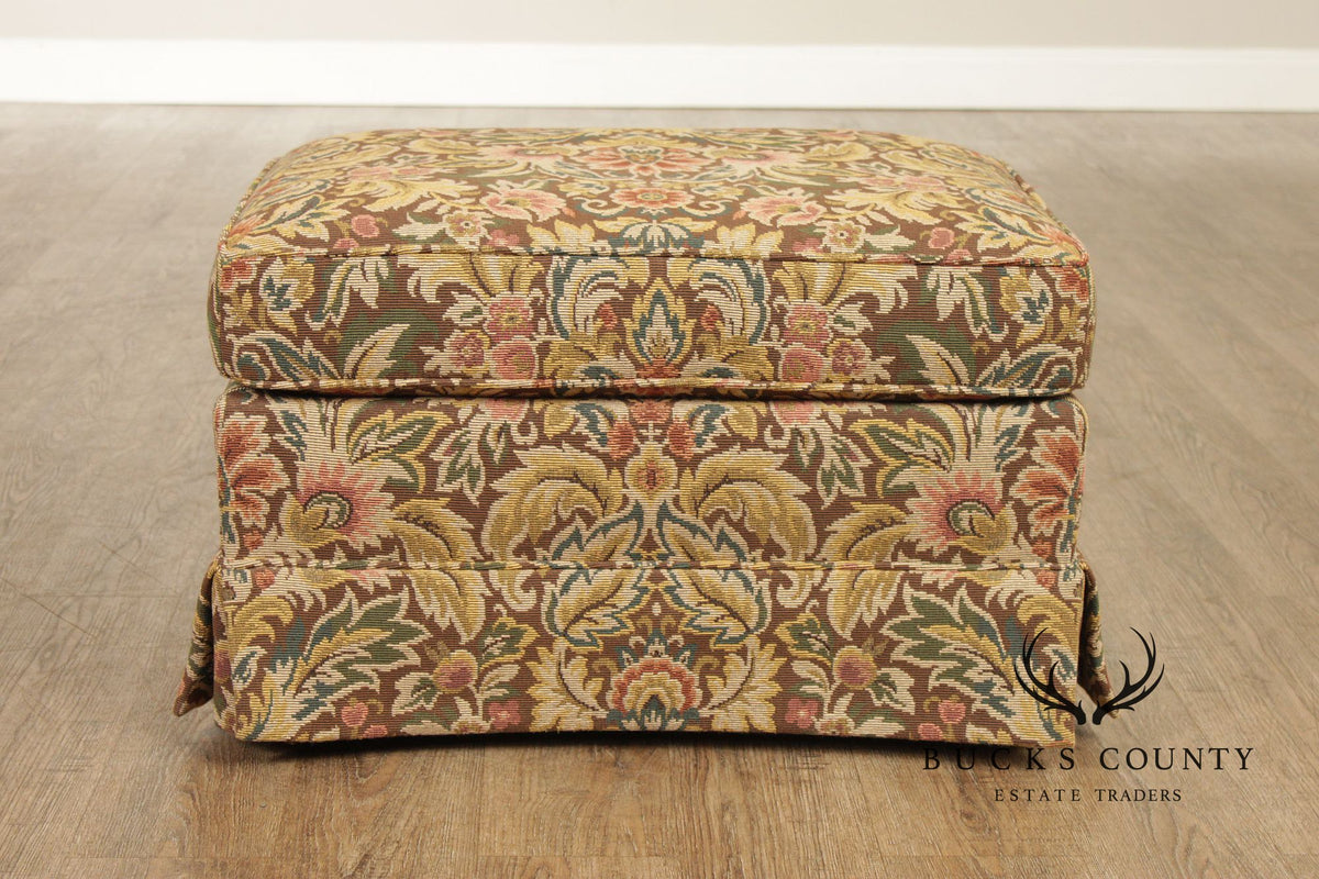 TRS Furniture Traditional Floral Upholstered Club Chair And Ottoman