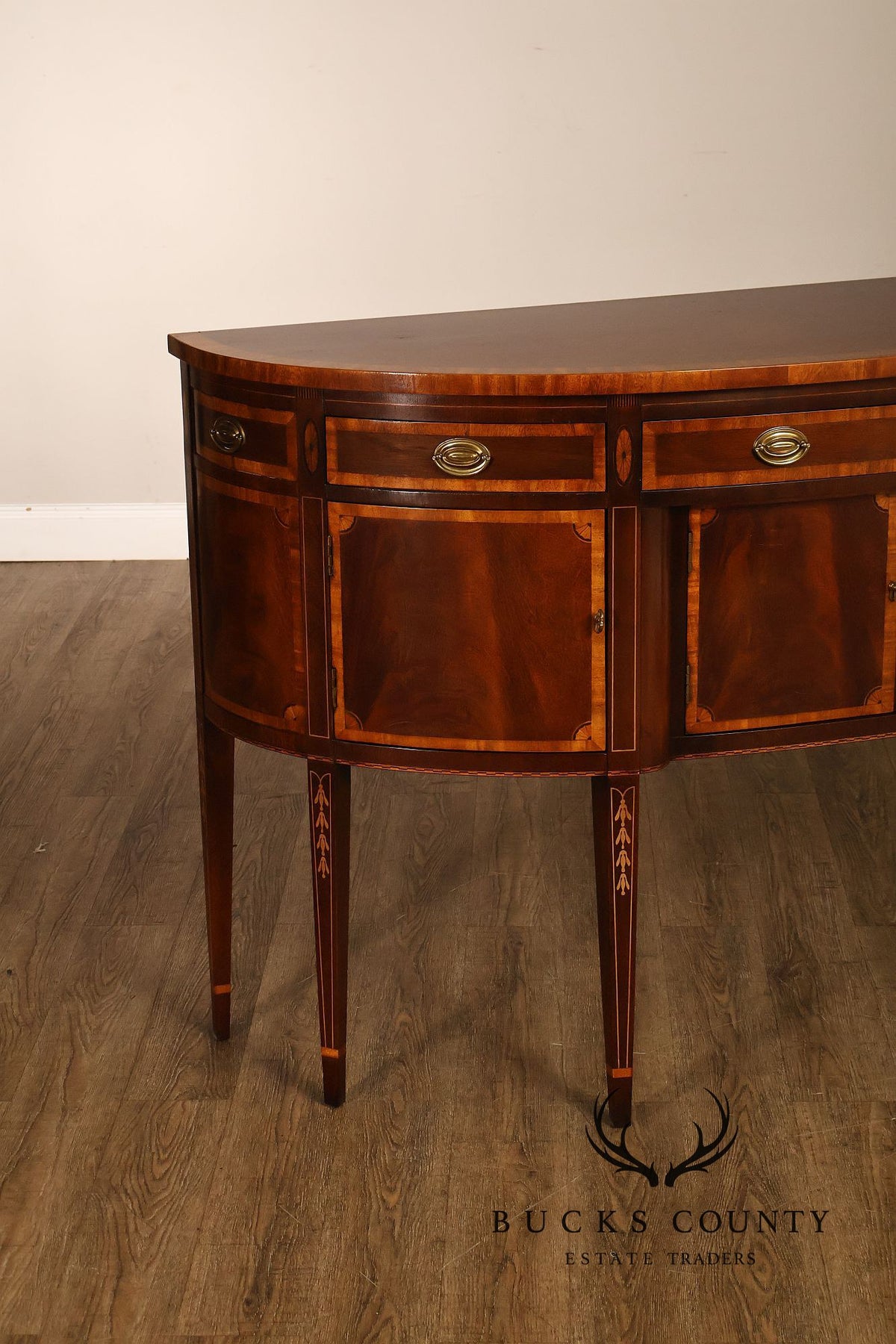 Hickory Federal Style Inlaid Mahogany Sideboard