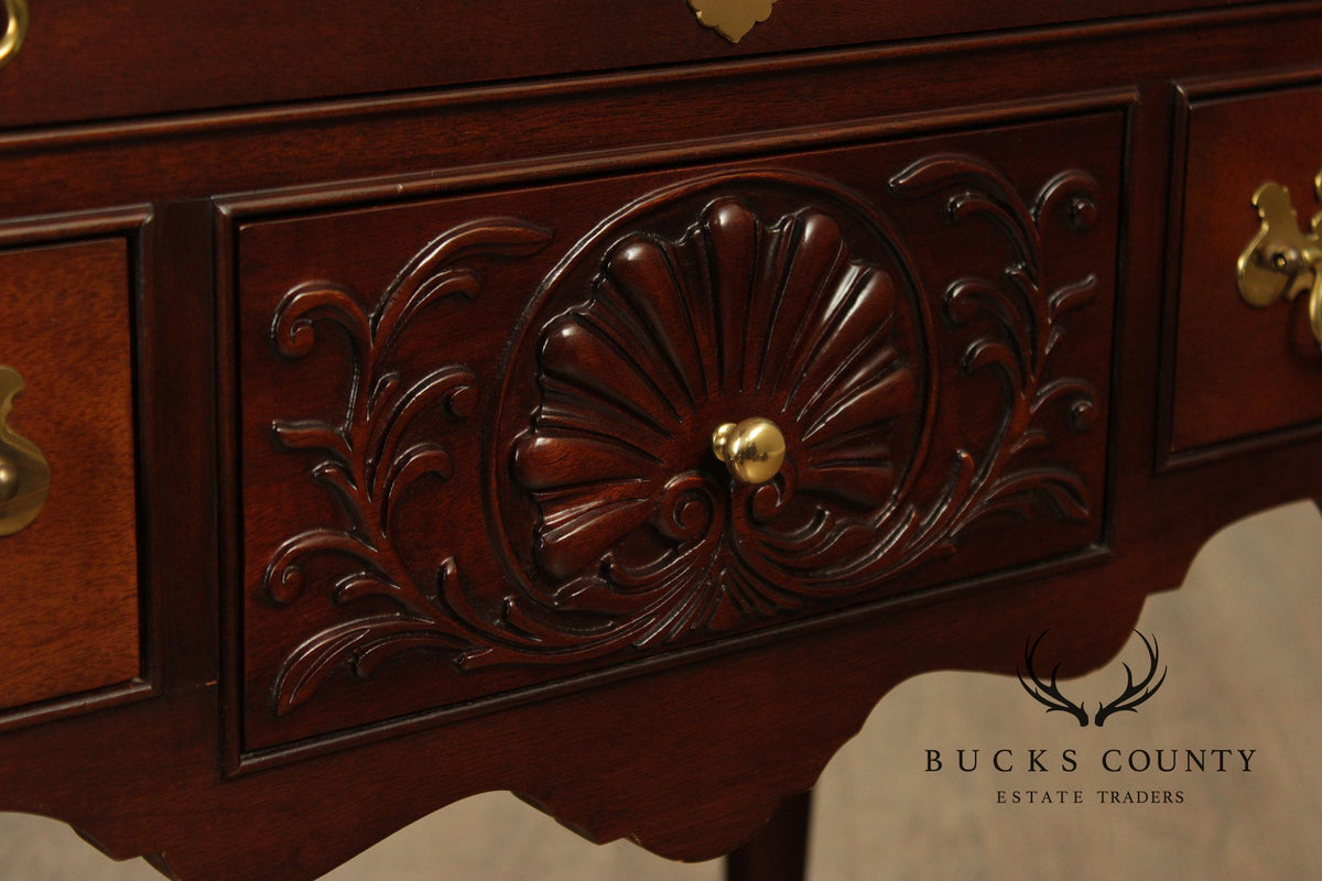Councill Craftsmen Georgian Style Mahogany Shell Carved Lowboy
