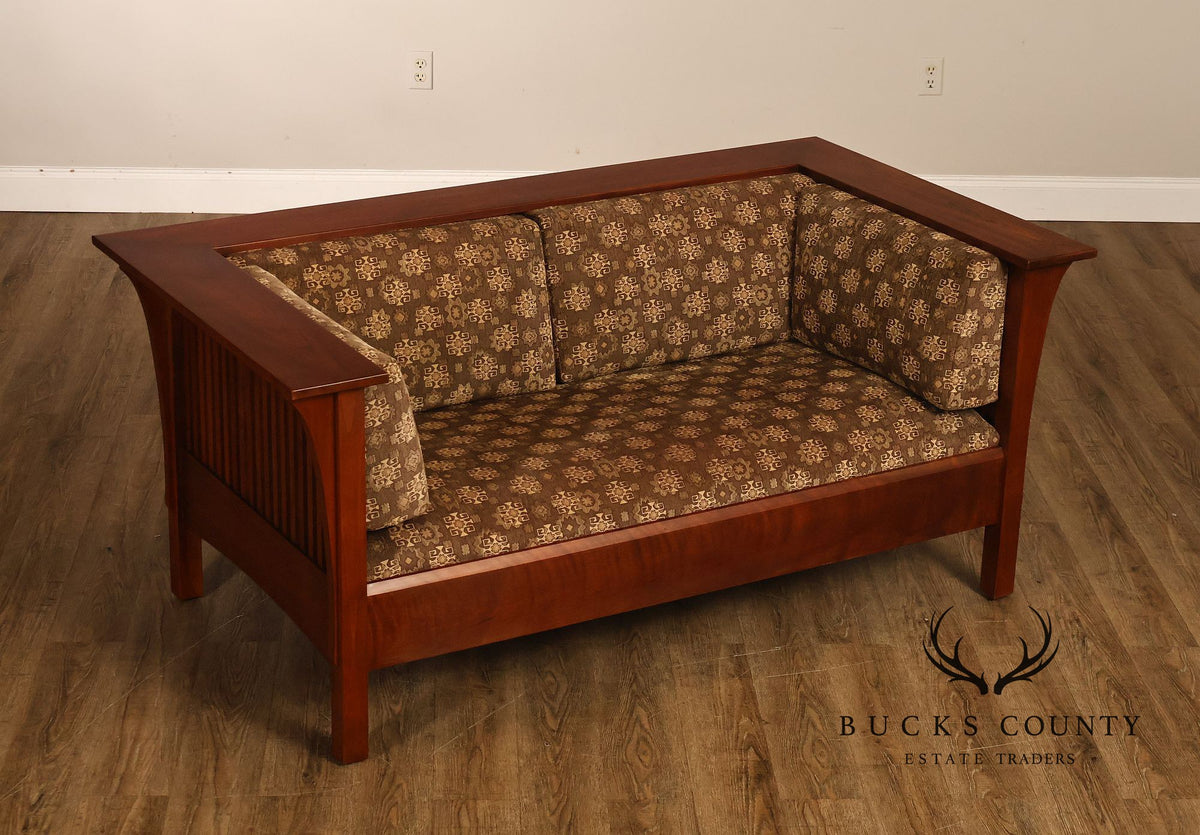 Stickley Mission Collection Cherry Spindle Loveseat