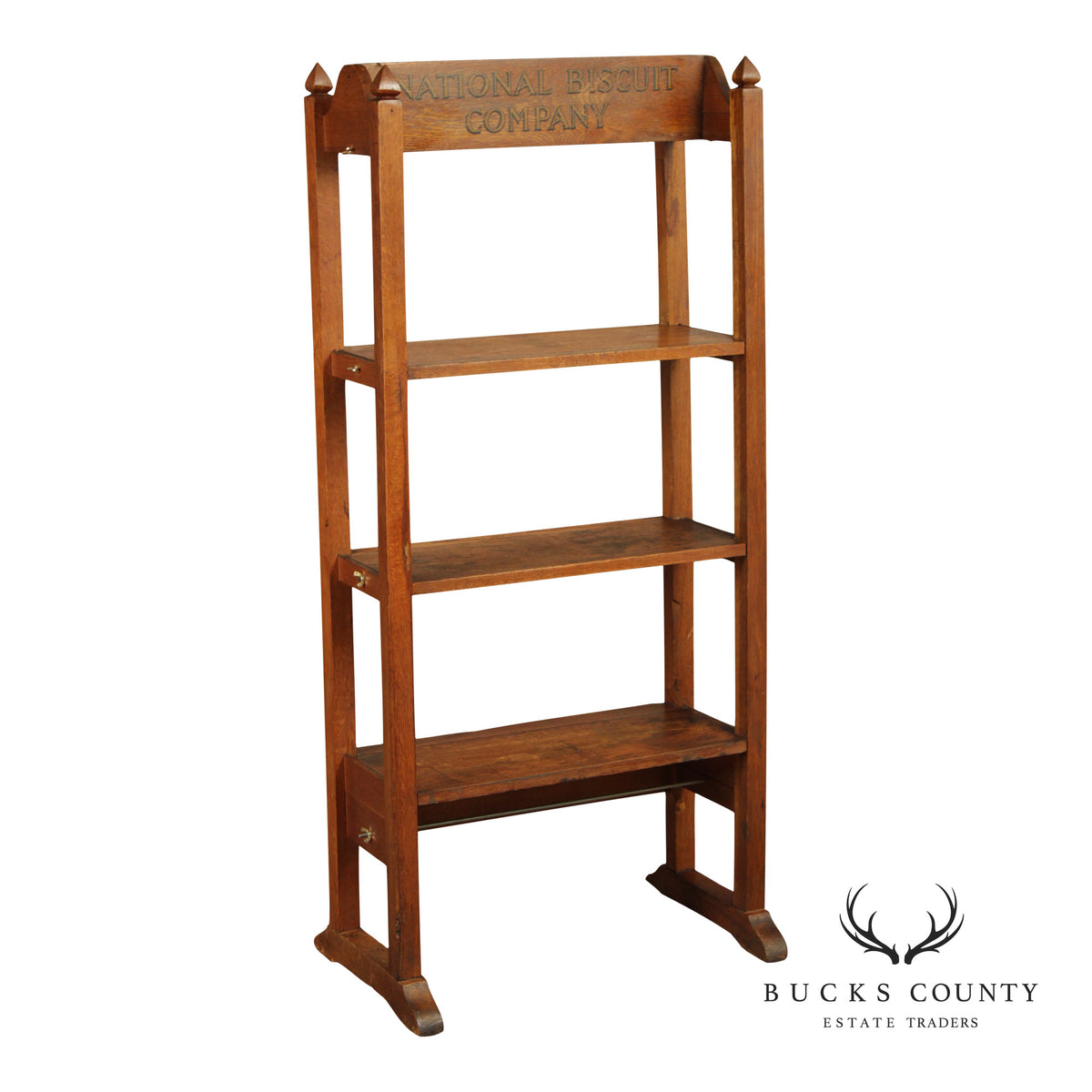 National Biscuit Company Arts & Crafts Oak Display Shelf