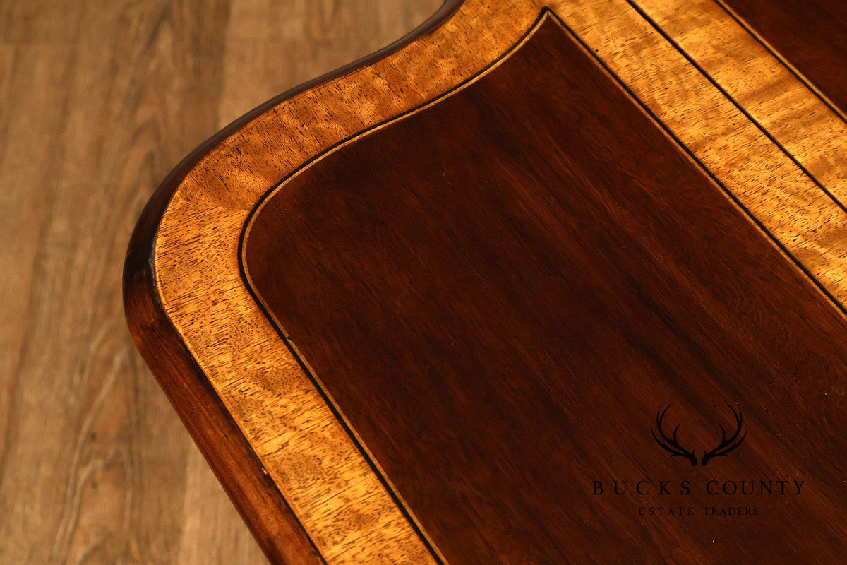 Henredon Historic Natchez Collection Mahogany And Burl Drop Leaf Pembroke Side Table