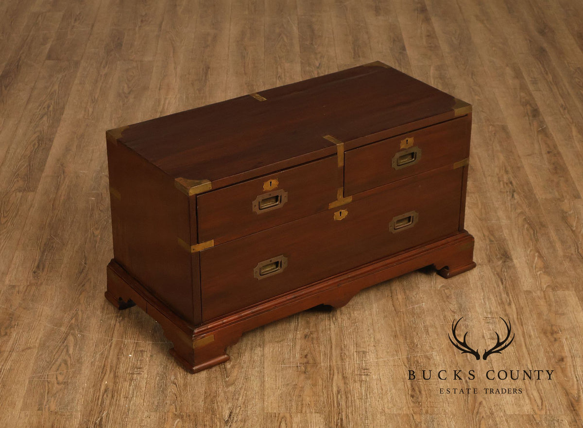 Campaign Style Mahogany Low chest