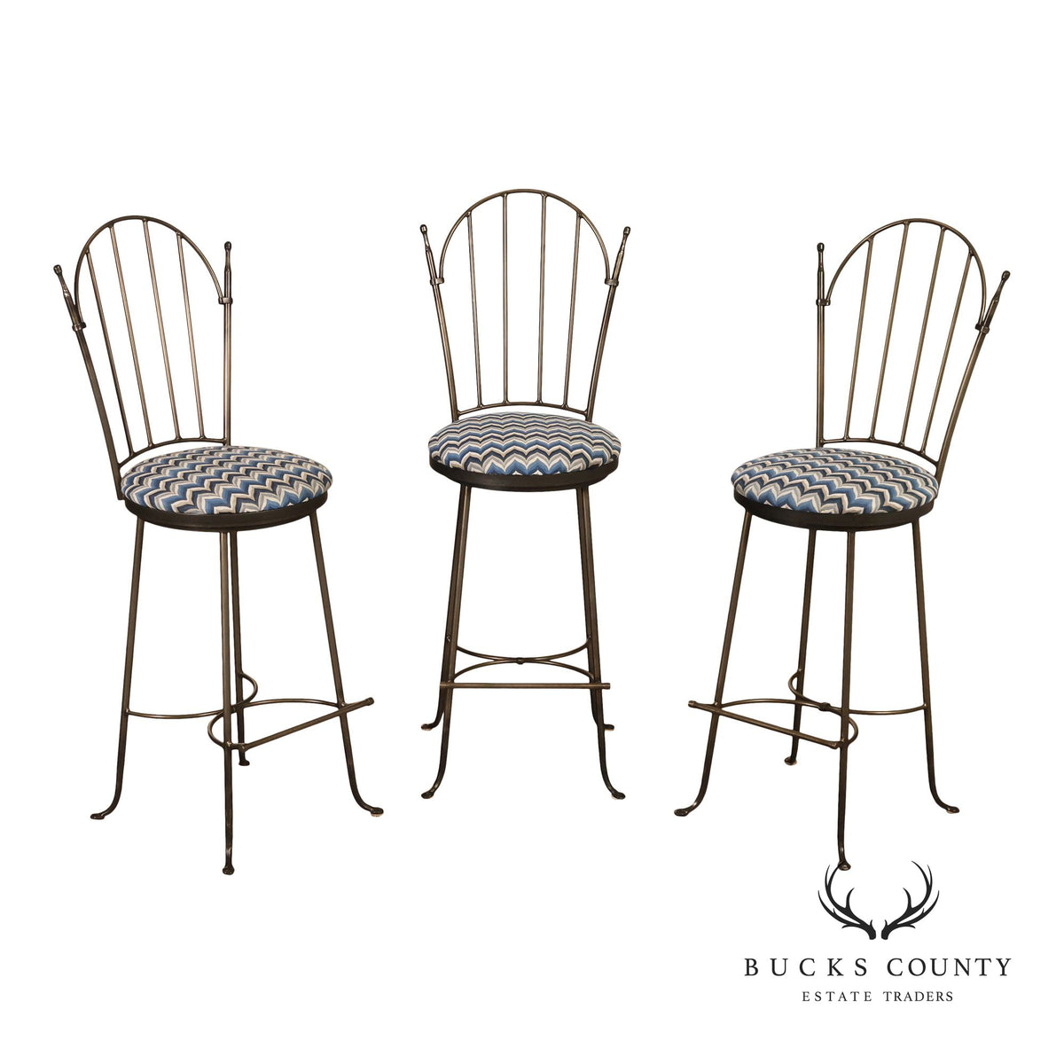 Charleston Forge Set of Three Swivel Bar Stools