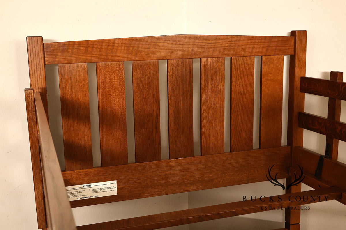 Stickley Mission Collection Oak Twin Over Twin Bunk Bed