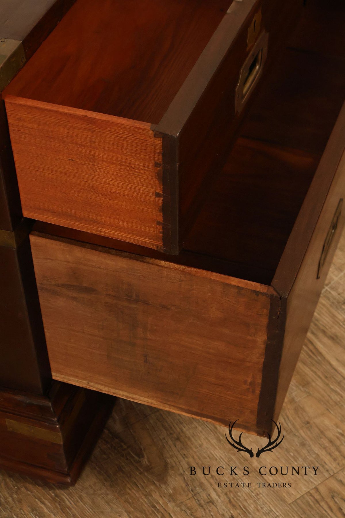 Campaign Style Mahogany Low chest