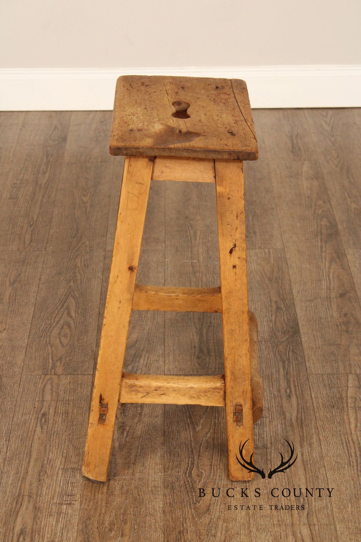 Antique English Pine Stool