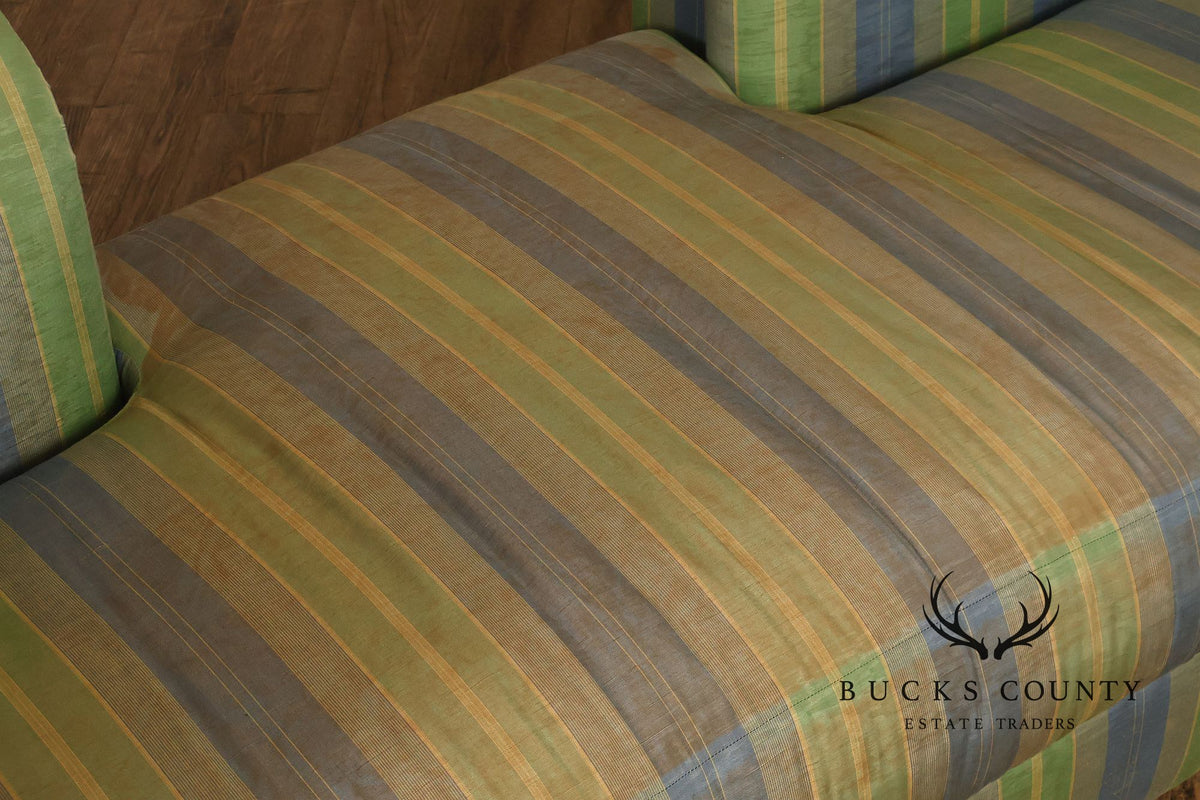 J. Robert Scott Contemporary Modern Striped Upholstered Daybed Sofa