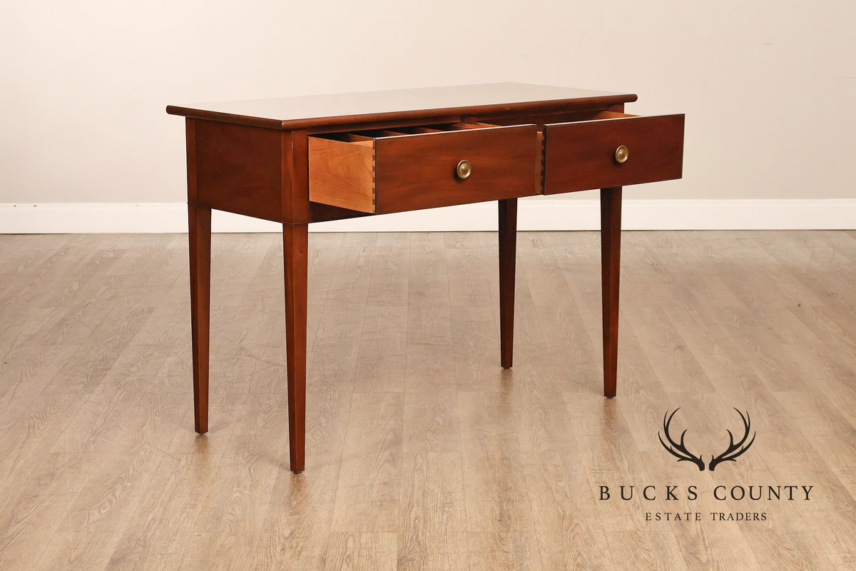 Kittinger Williamsburg Adaptation Mahogany Two Drawer Console Table