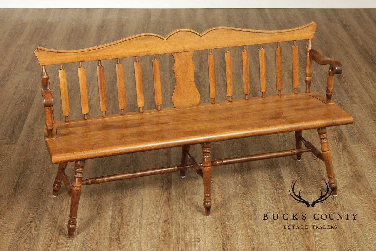 American Colonial Style Maple Bench