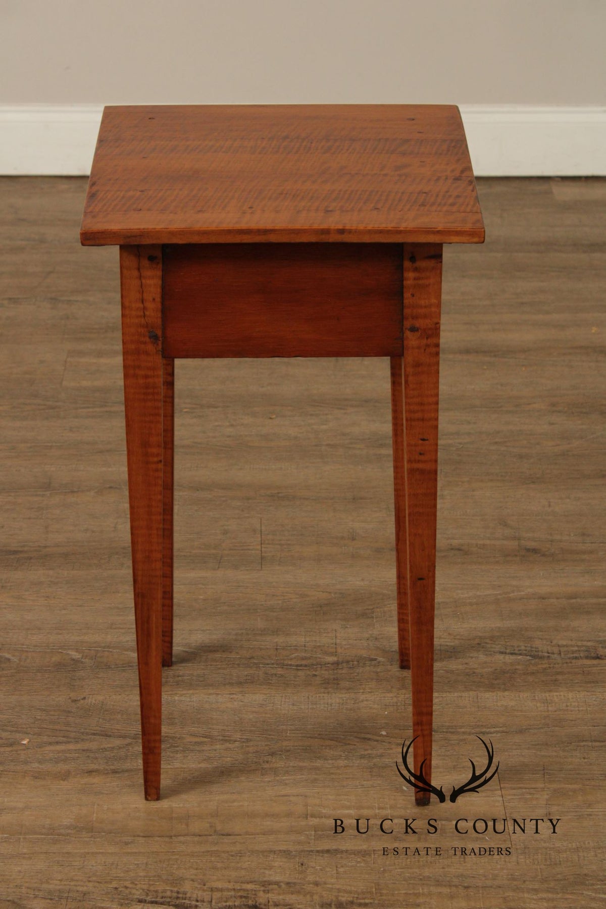 Antique American  Federal Period Tiger Maple End Table
