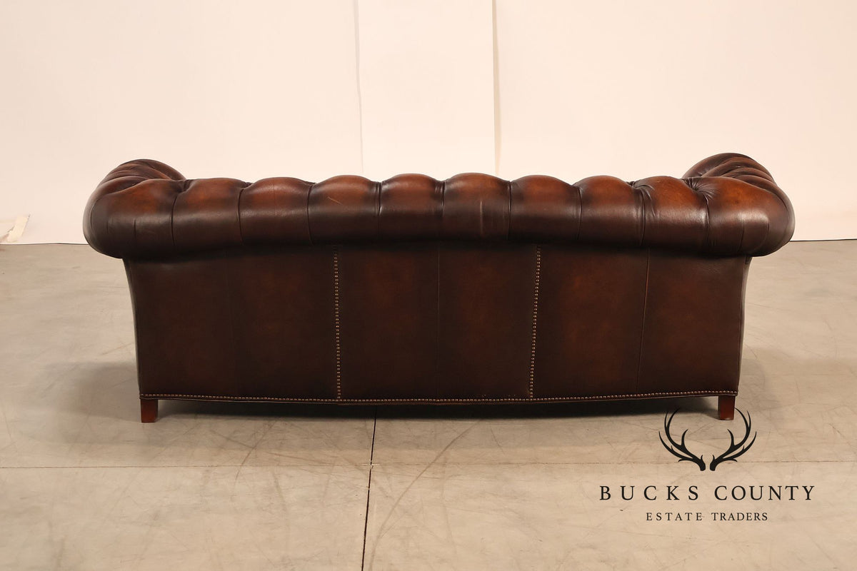 Randall Allen Tufted Leather Chesterfield Sofa