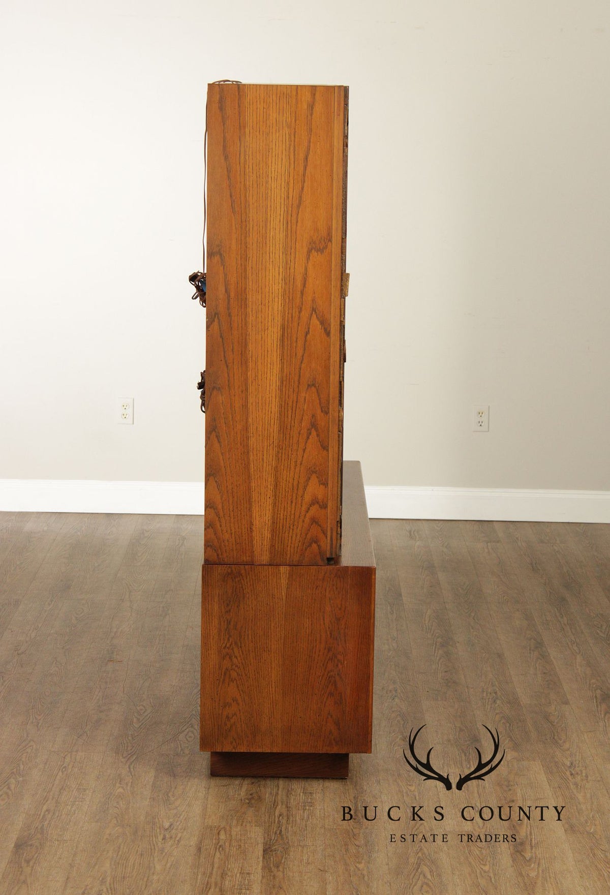 Lane 'Pueblo' Brutalist Oak China Cabinet