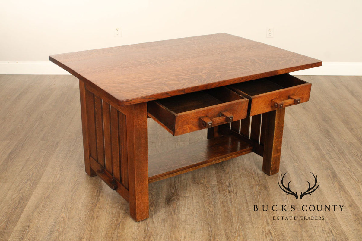 Limbert Antique Mission Oak Library Table