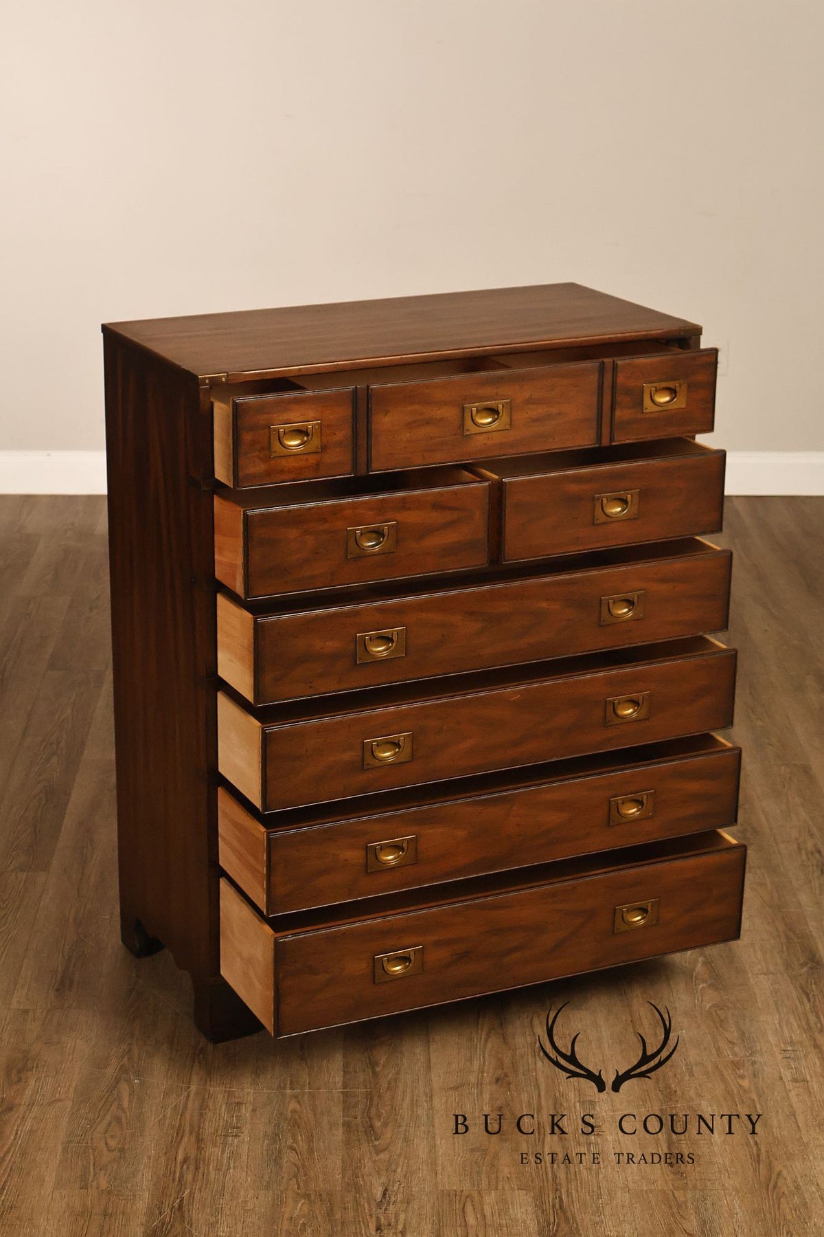 Heritage Campaign Style Tall Chest of Drawers