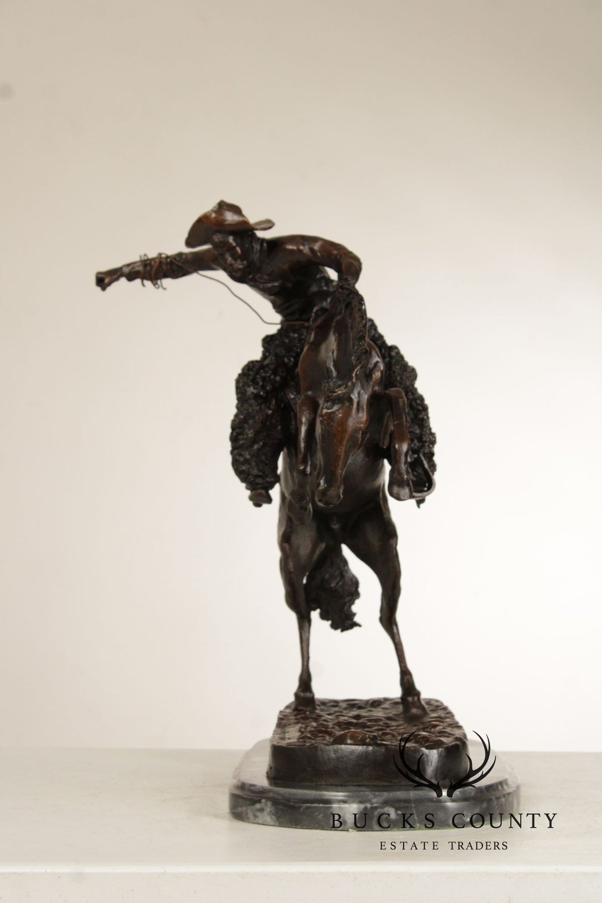Frederic Remington Bronze Statue, 'Wooly Chaps'