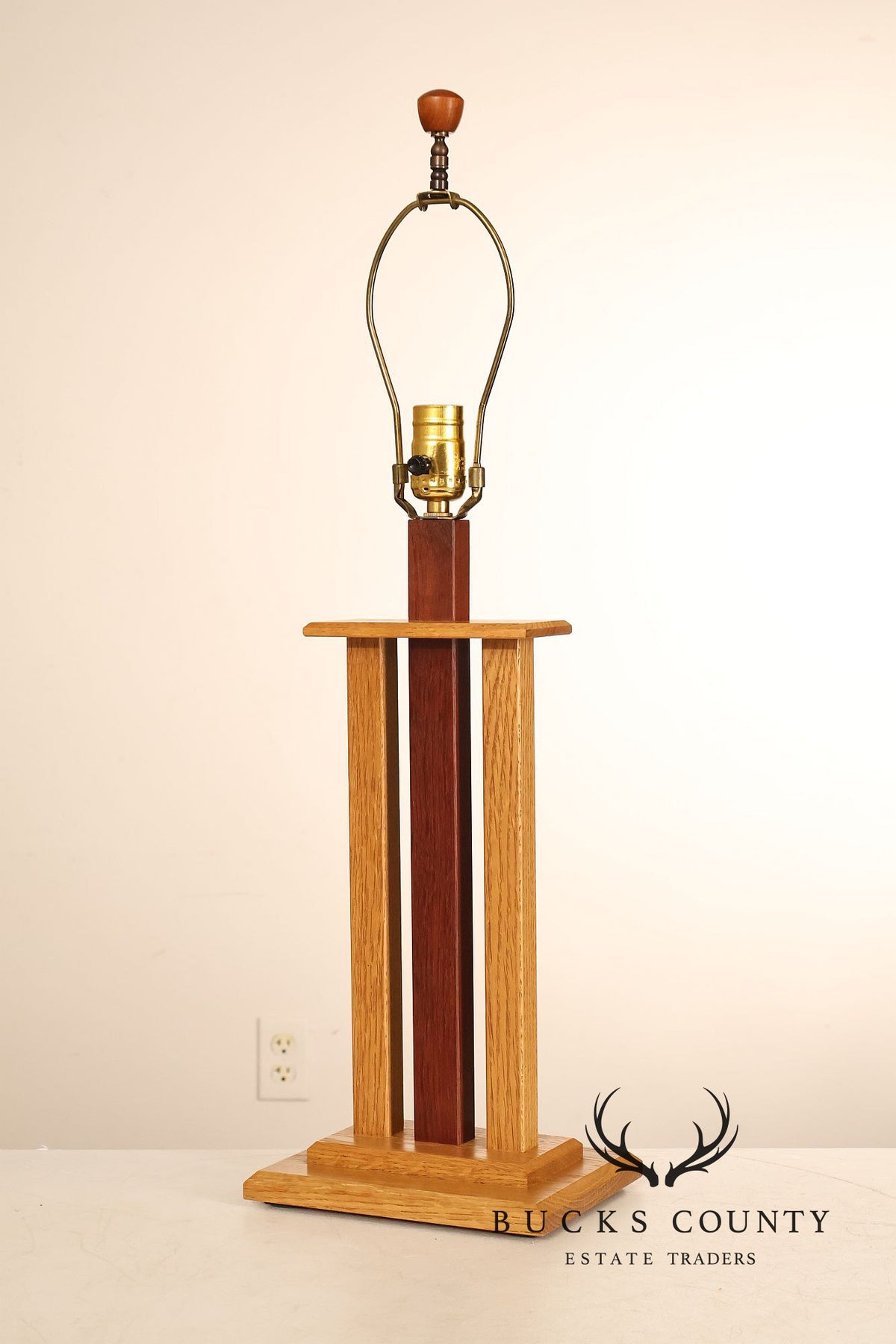 VNC Designs Mission Style Oak Table Lamp