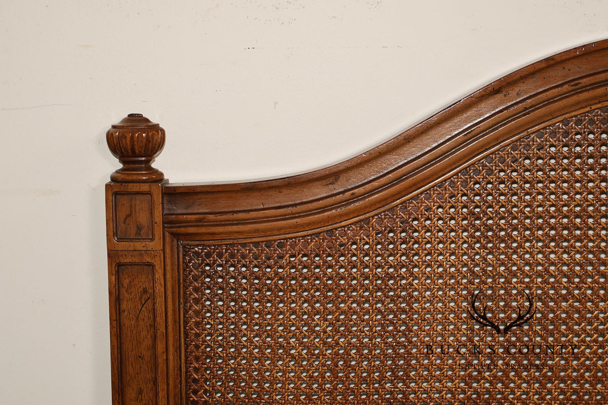 Henredon French Country Style King Size Caned Headboard