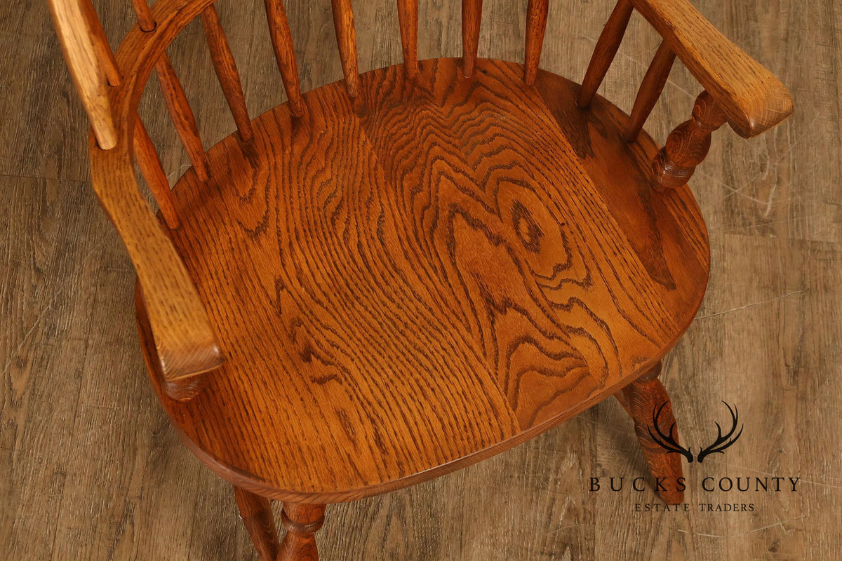Vintage Pair of Oak Windsor Armchairs
