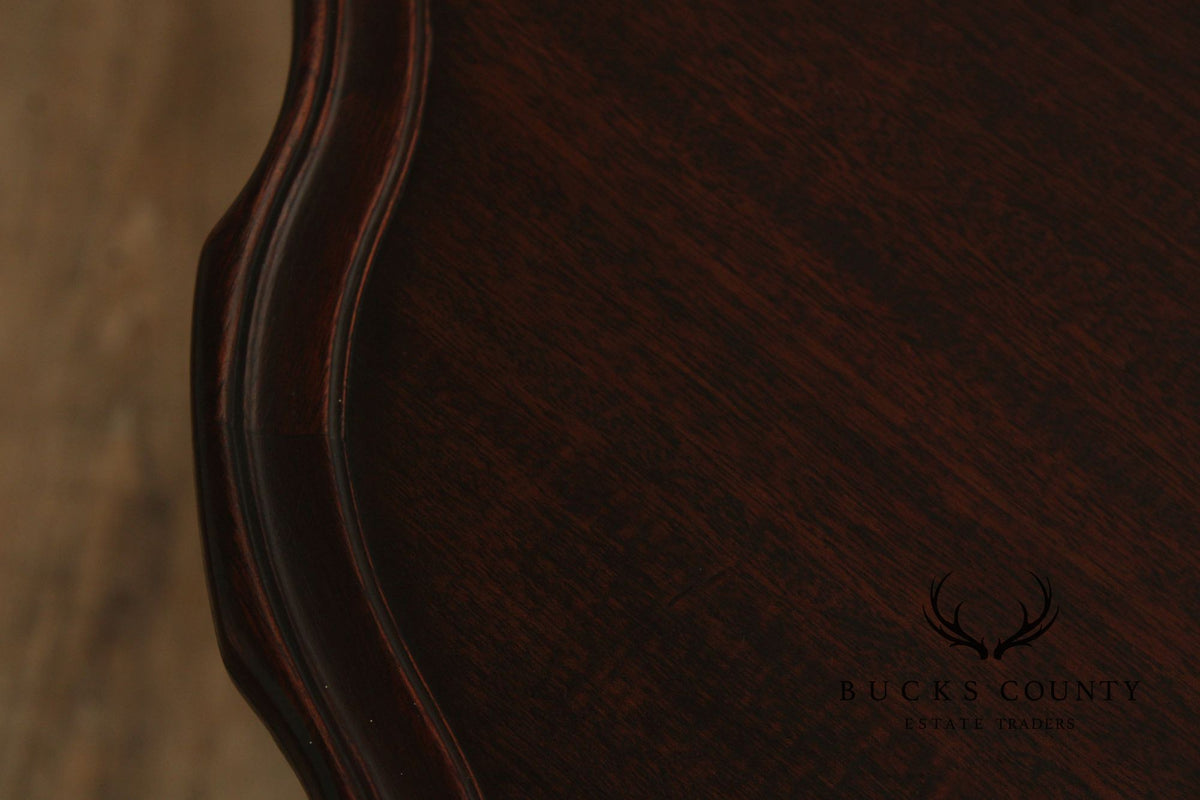 Queen Anne Style Mahogany Tilt Top Tea Table