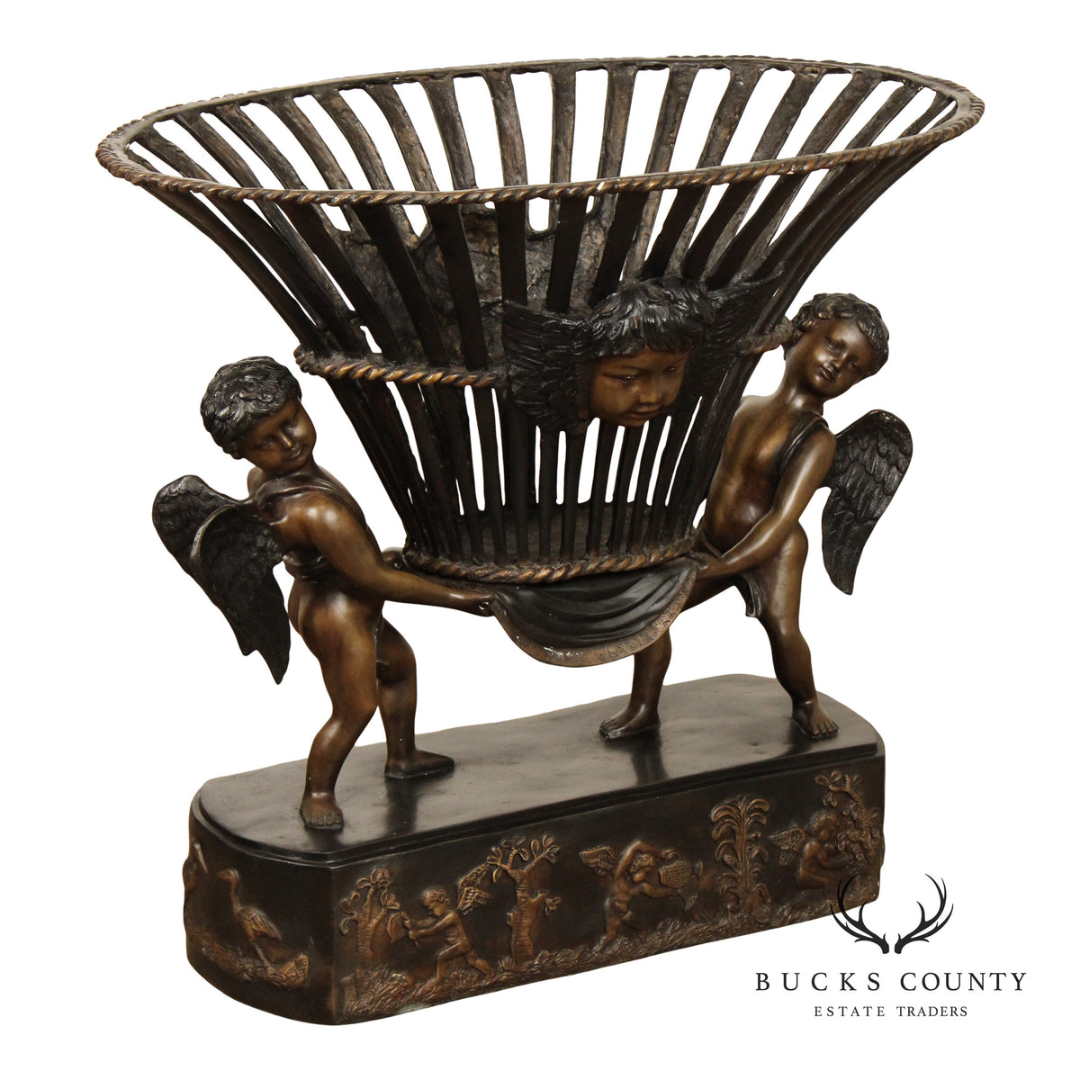 Italian Renaissance Style Bronze Cherub Table Base