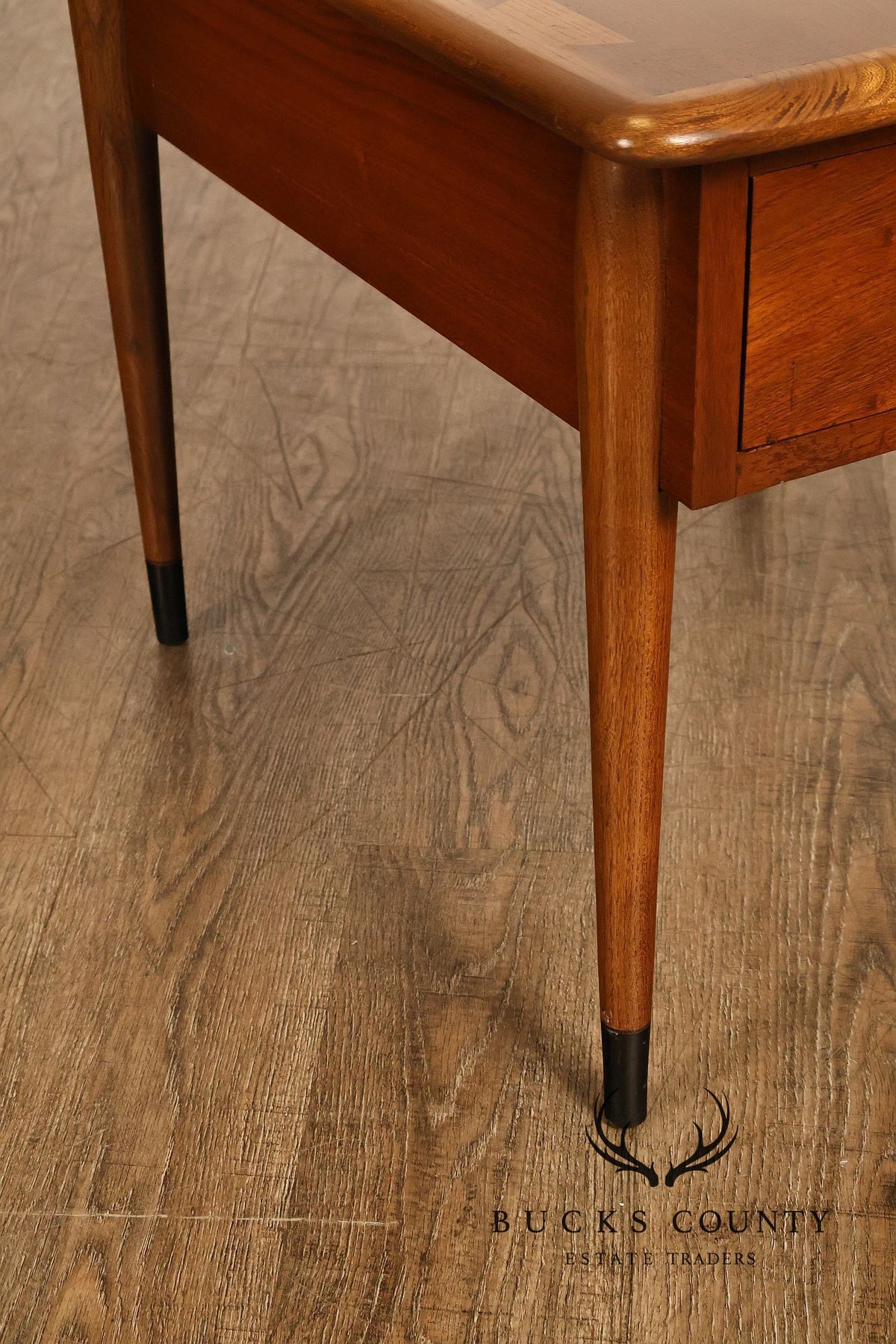 Mid Century Modern Pair Of Lane Acclaim Walnut One Drawer End Tables