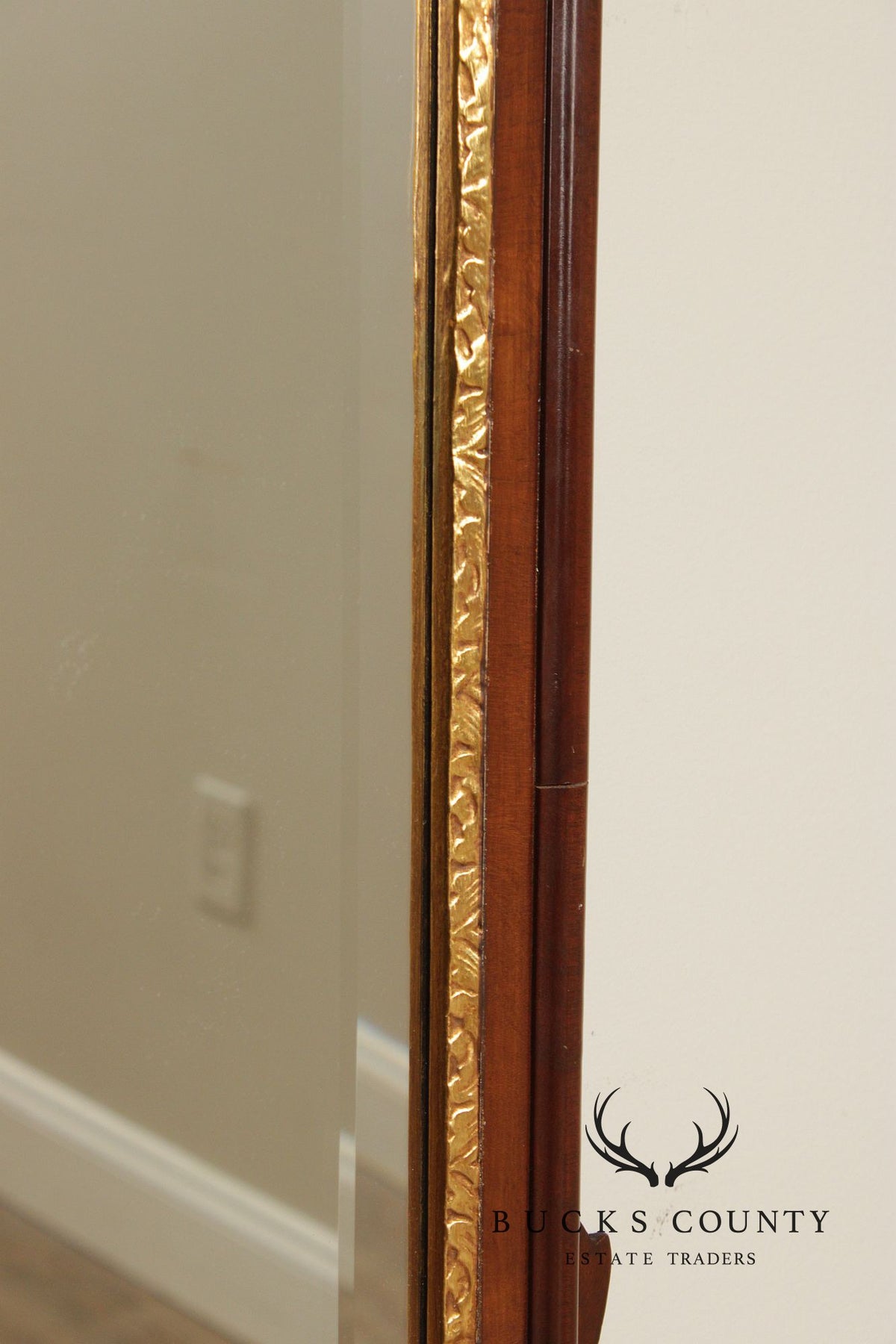 Friedman Brothers Colonial Williamsburg Burl Walnut Wall Mirror